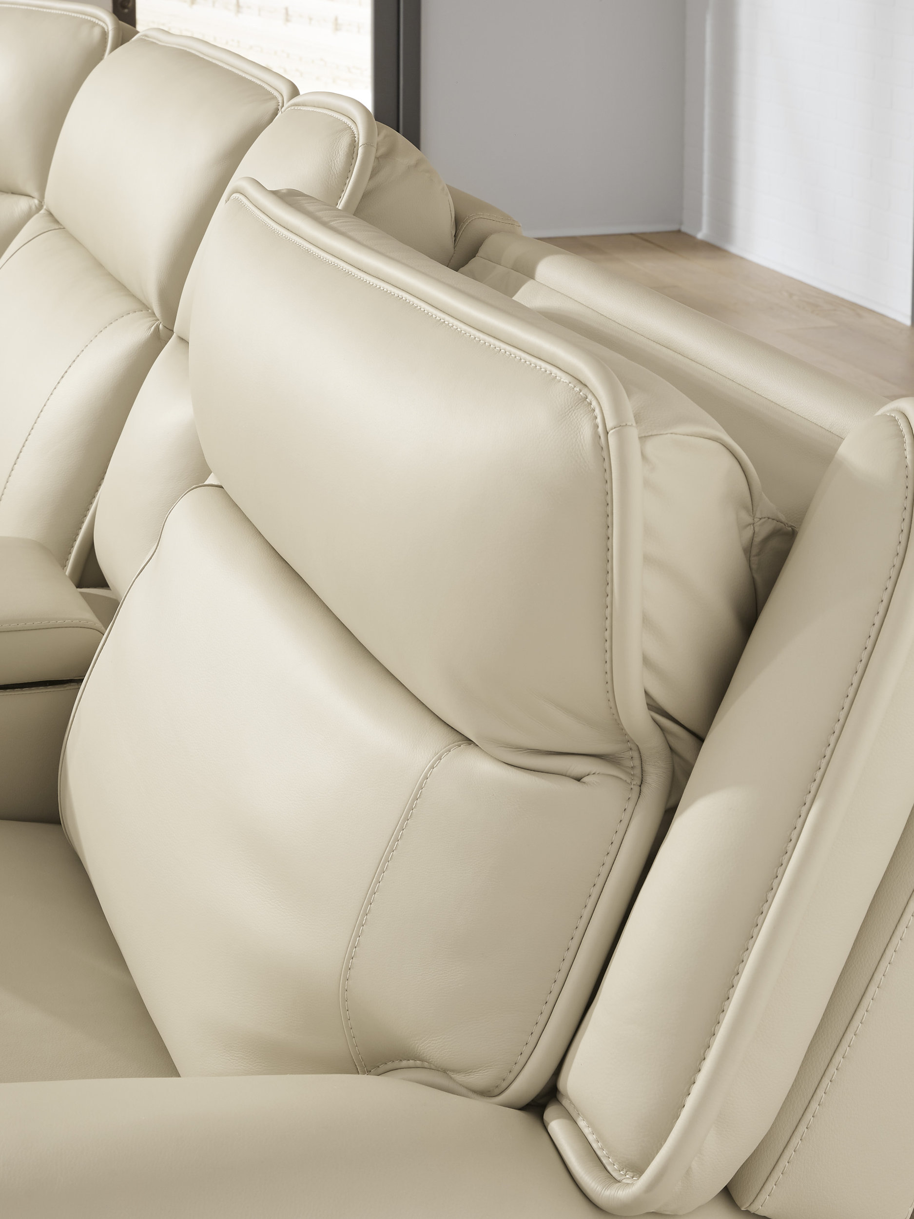 Double Deal 4-Piece L-Shaped Leather Power Reclining Sectional