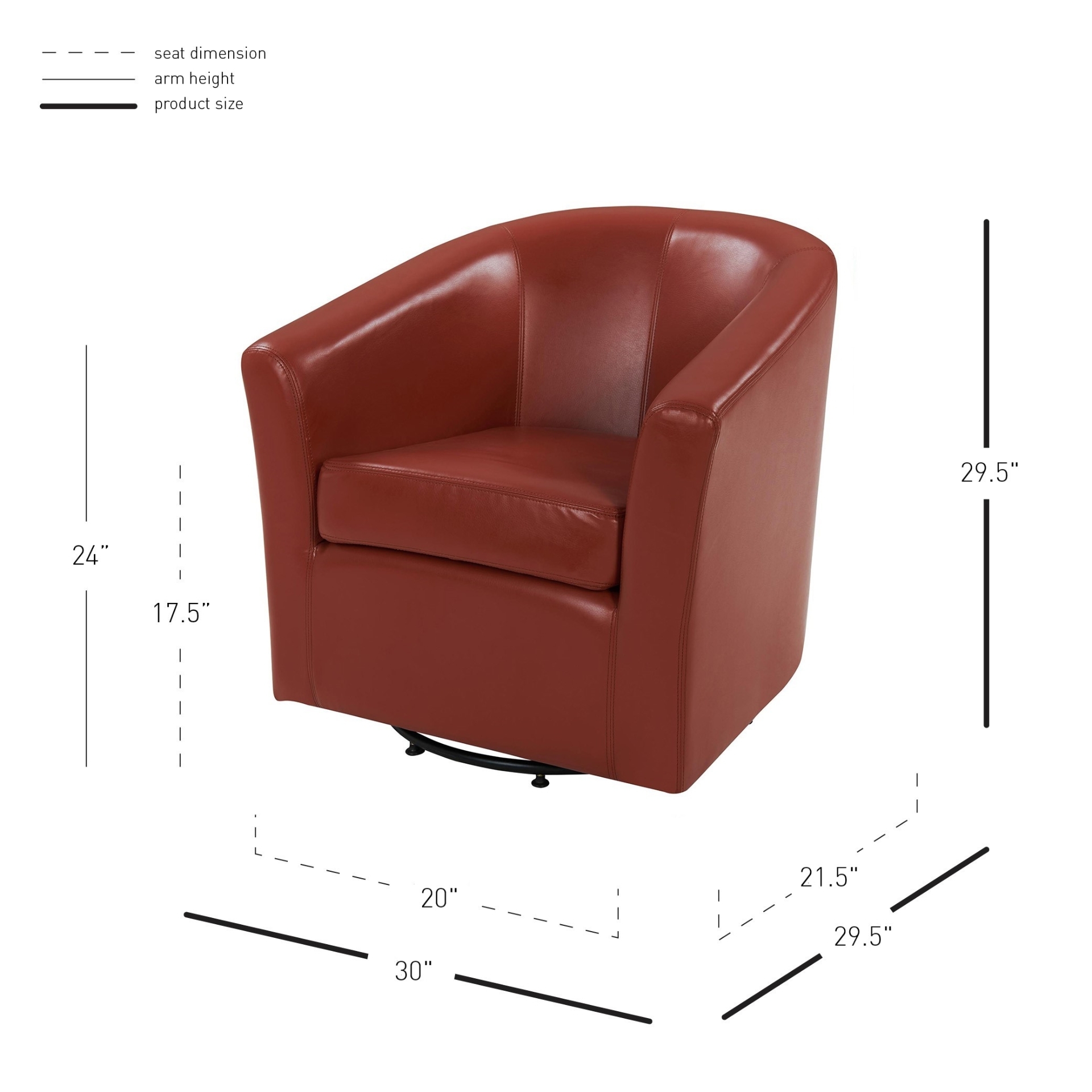 Hayden Swivel Bonded Leather Chair