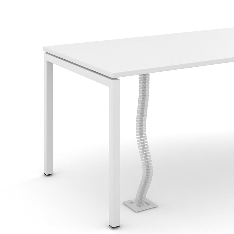 Nova H Rectangular Manual Height Adjustable Office Desk w/Scallop