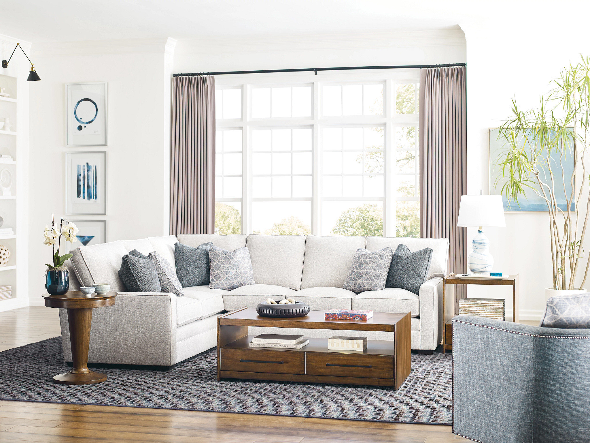 Abode Edie Rectangular Wood Coffee Table w/2 Drawers