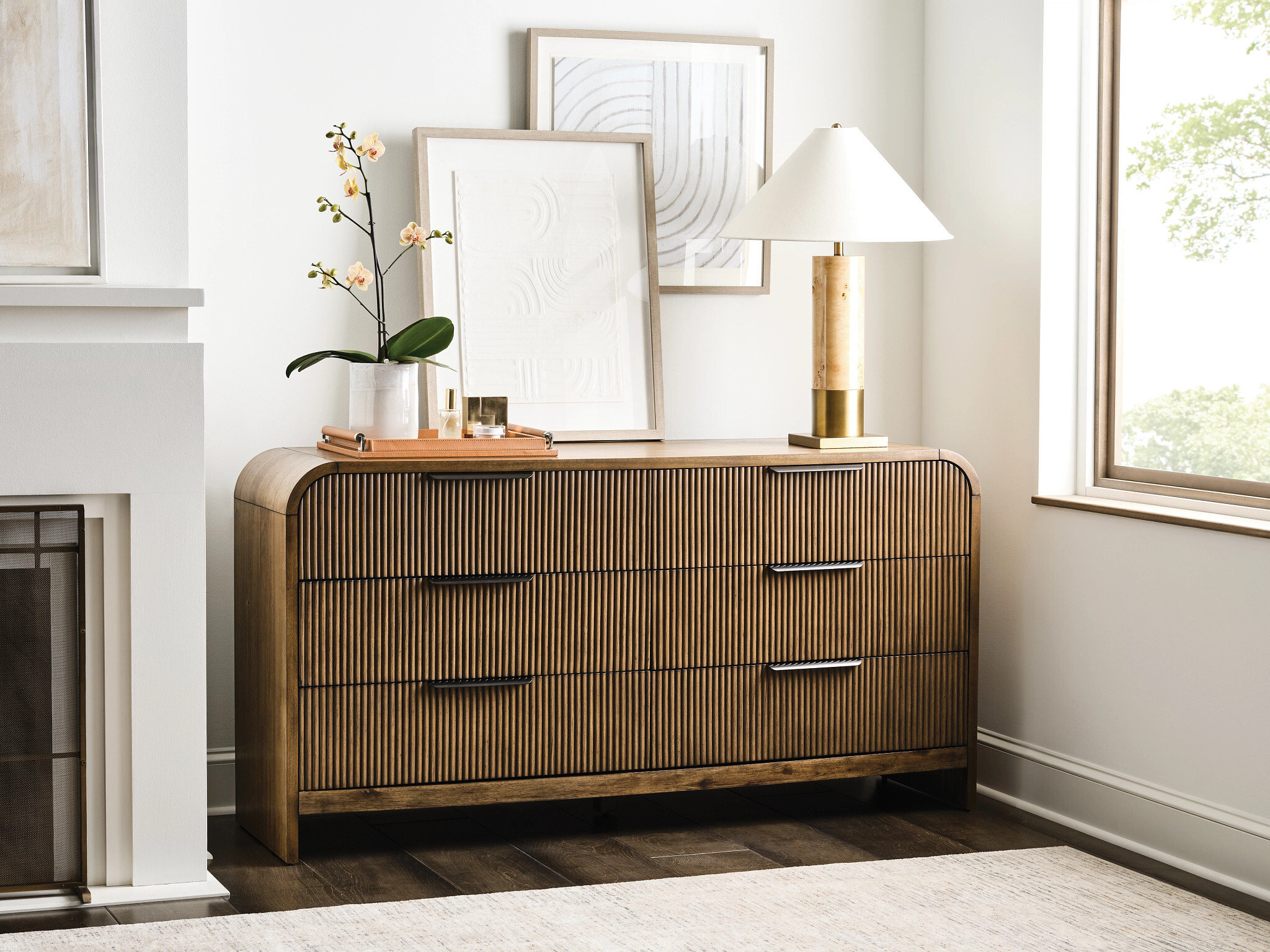 Hidden Treasures Adele Wood 6-Drawer Double Dresser