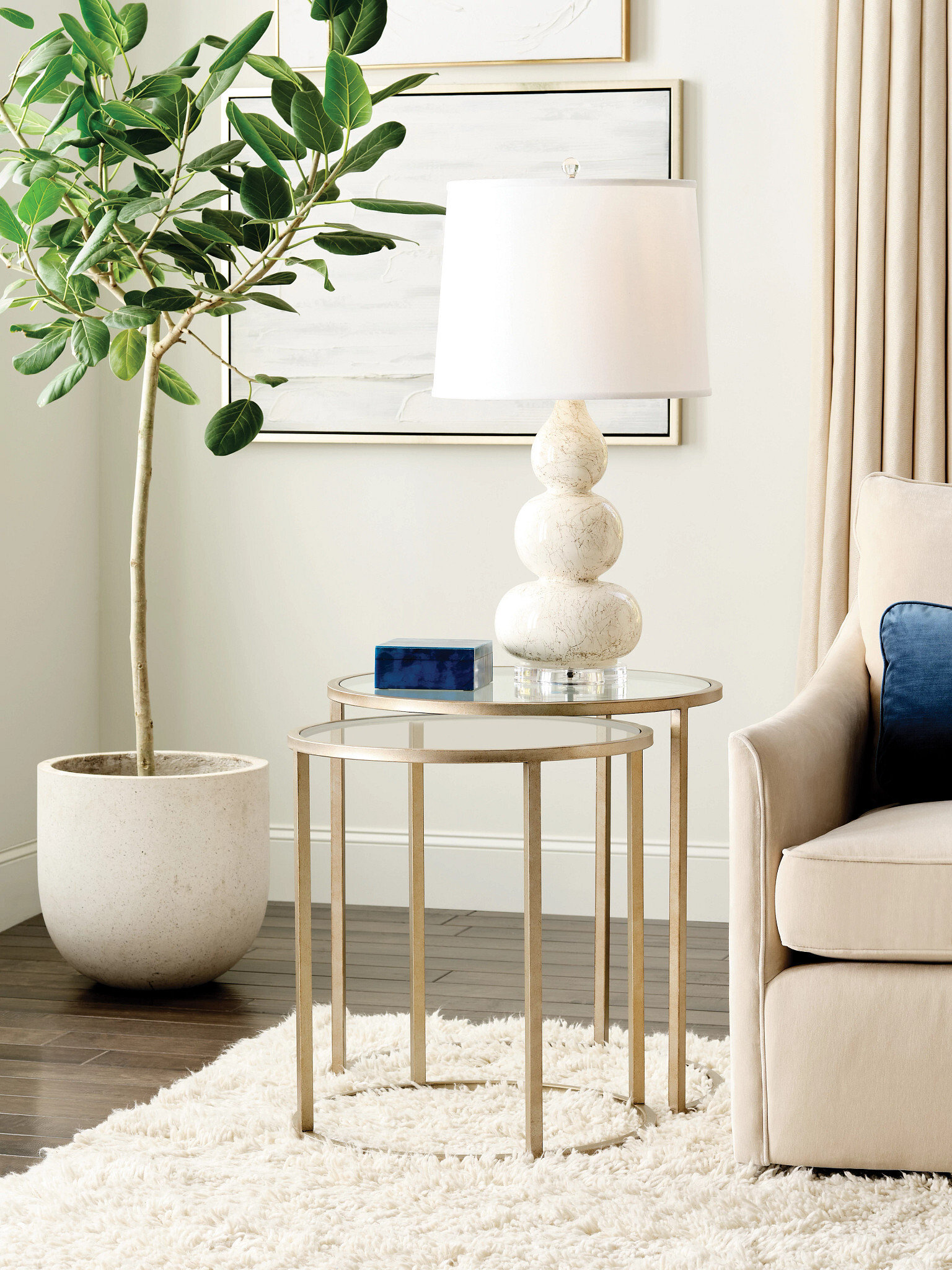 Hammary Hidden Treasures Abstract Chairside Table 