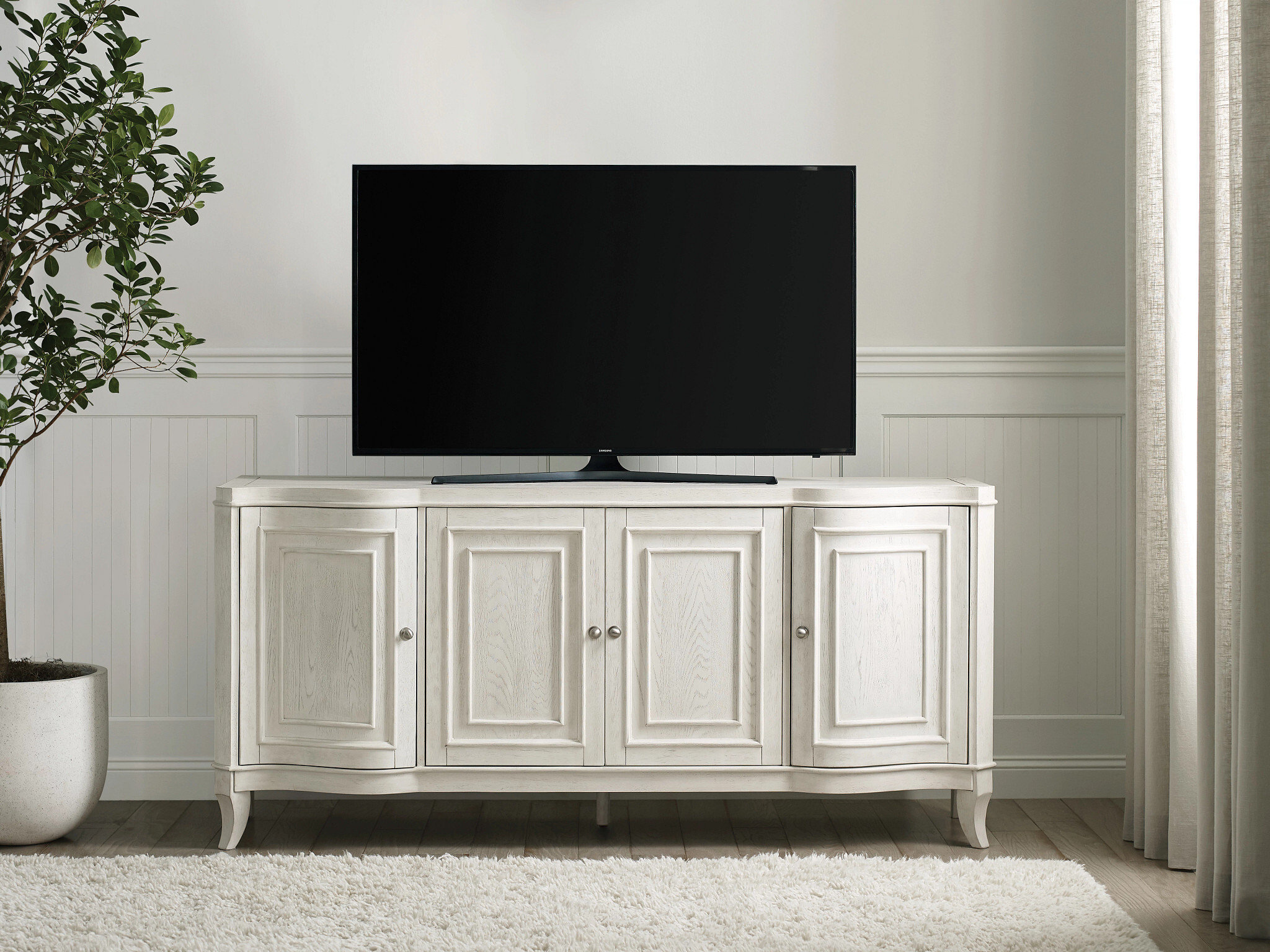 Harmony Angeline Wood Entertainment Console w/4 Drawers