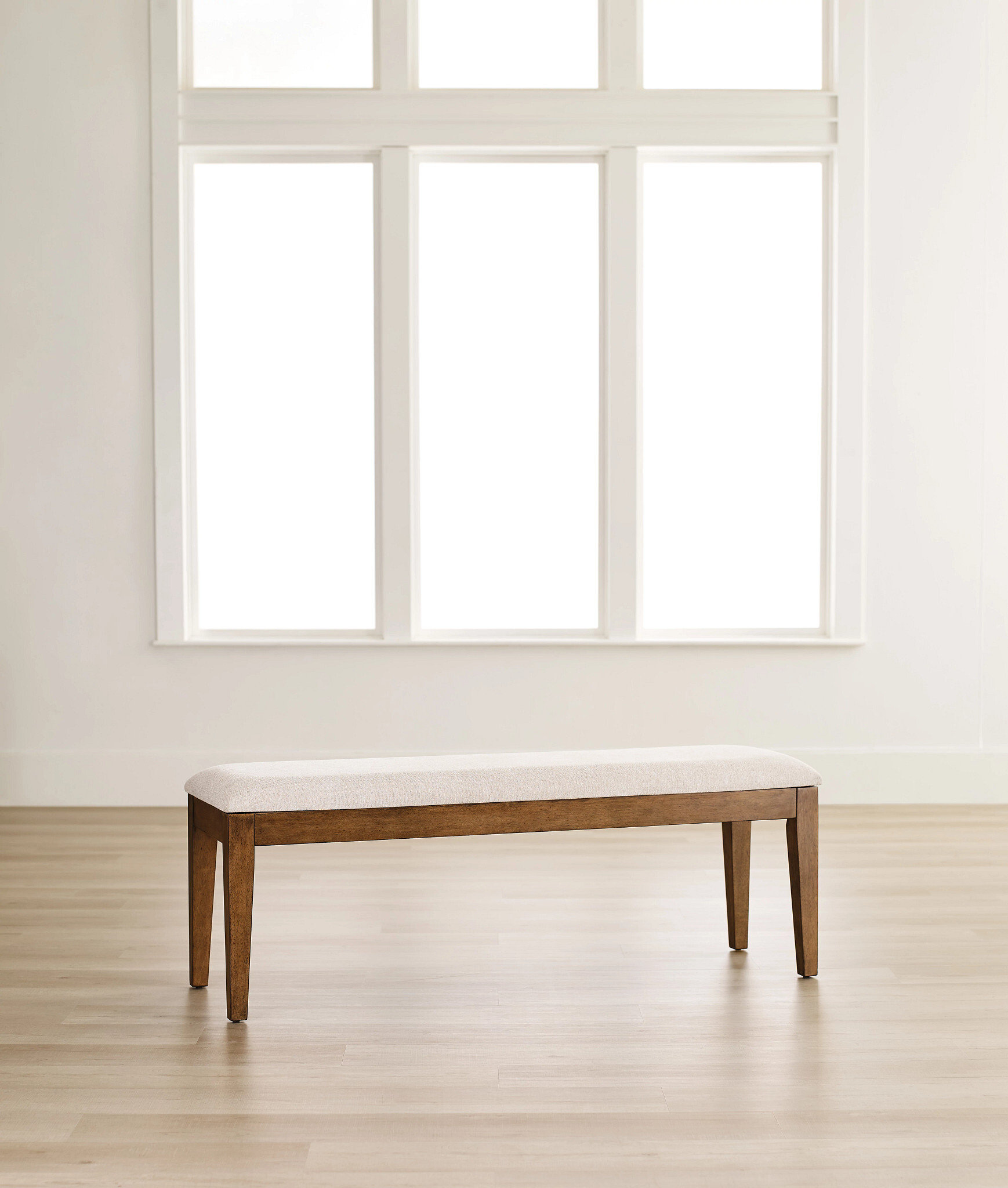Kafe Wood/Fabric Upholstered Dining Bench