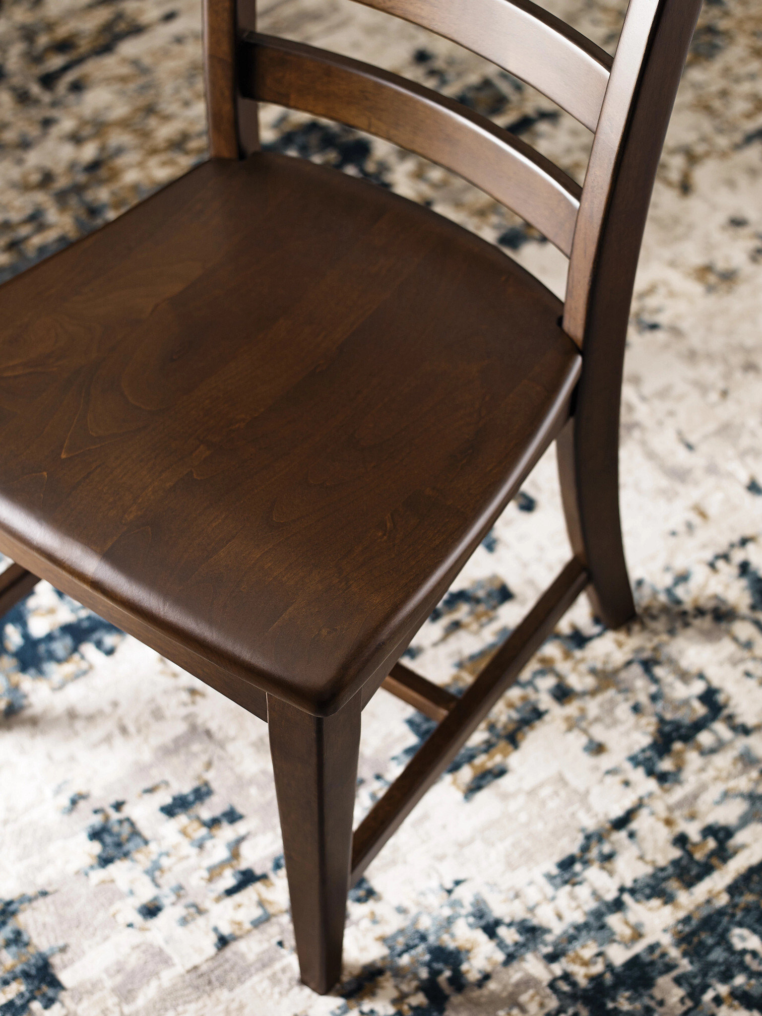 Kafe Ladder Wood/Fabric Back Chair