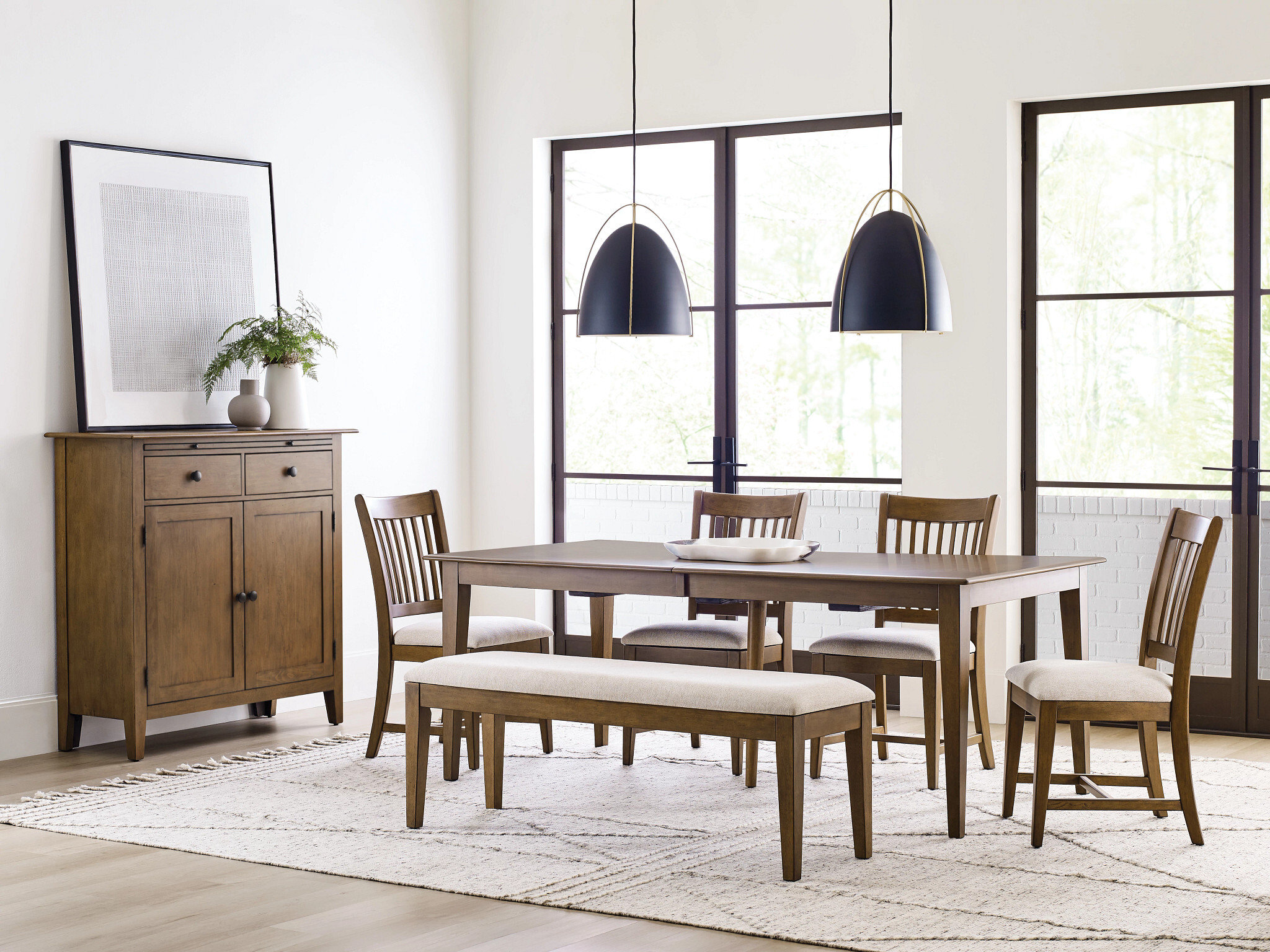Kafe Wood Server w/2 Doors & 2 Drawers