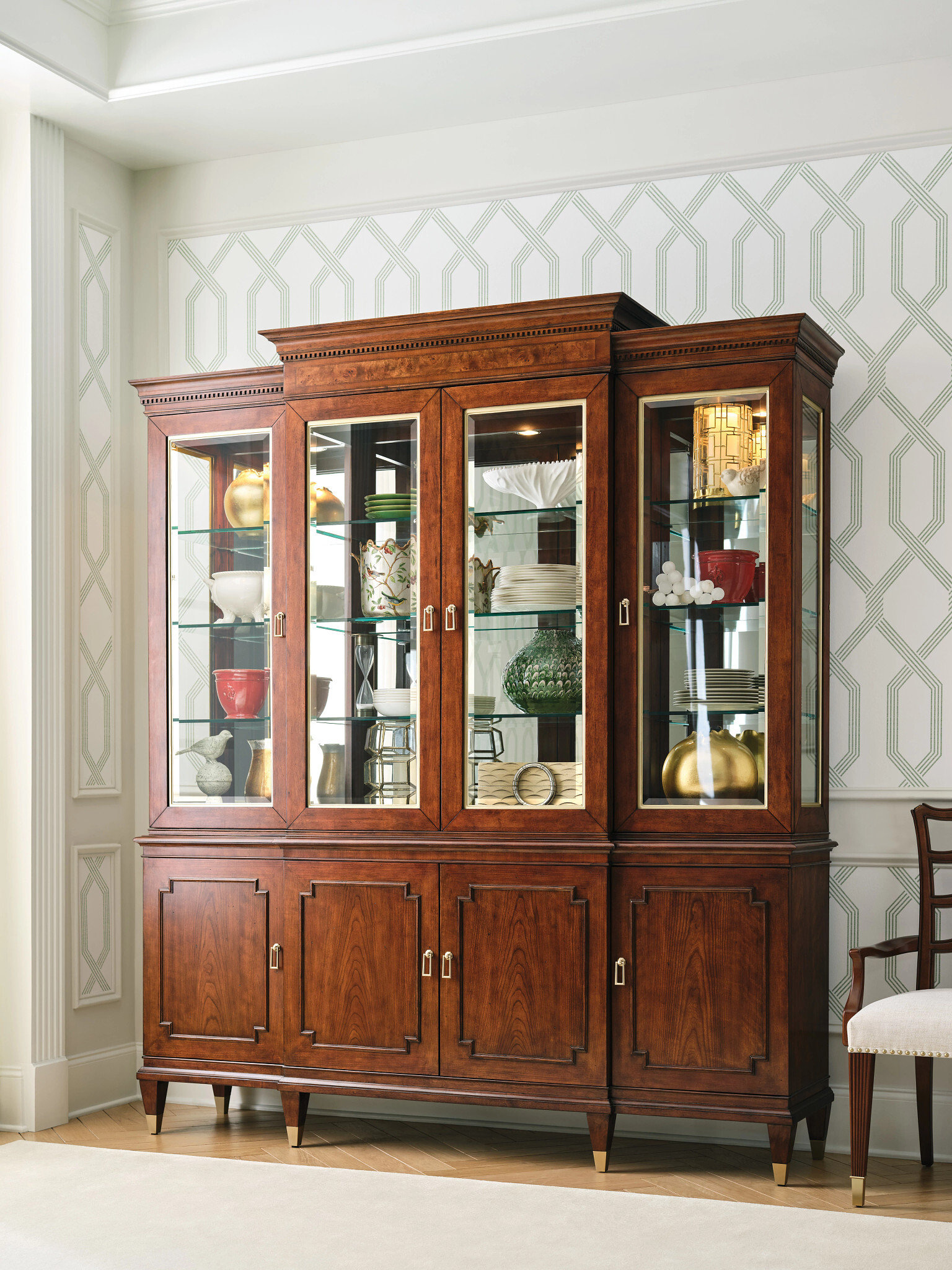 Addison Andover Glass/Wood Breakfront China