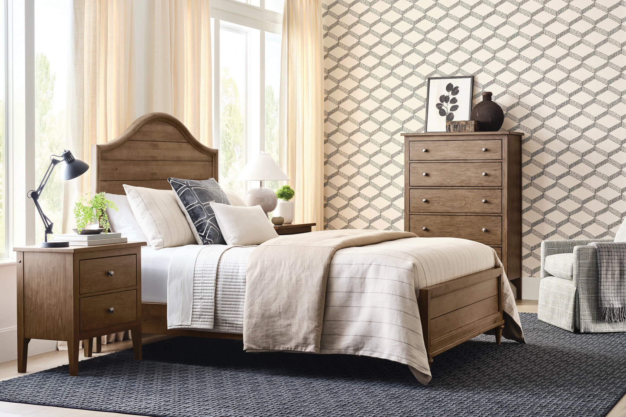 Arbor Woodlawn Wood Panel Bed