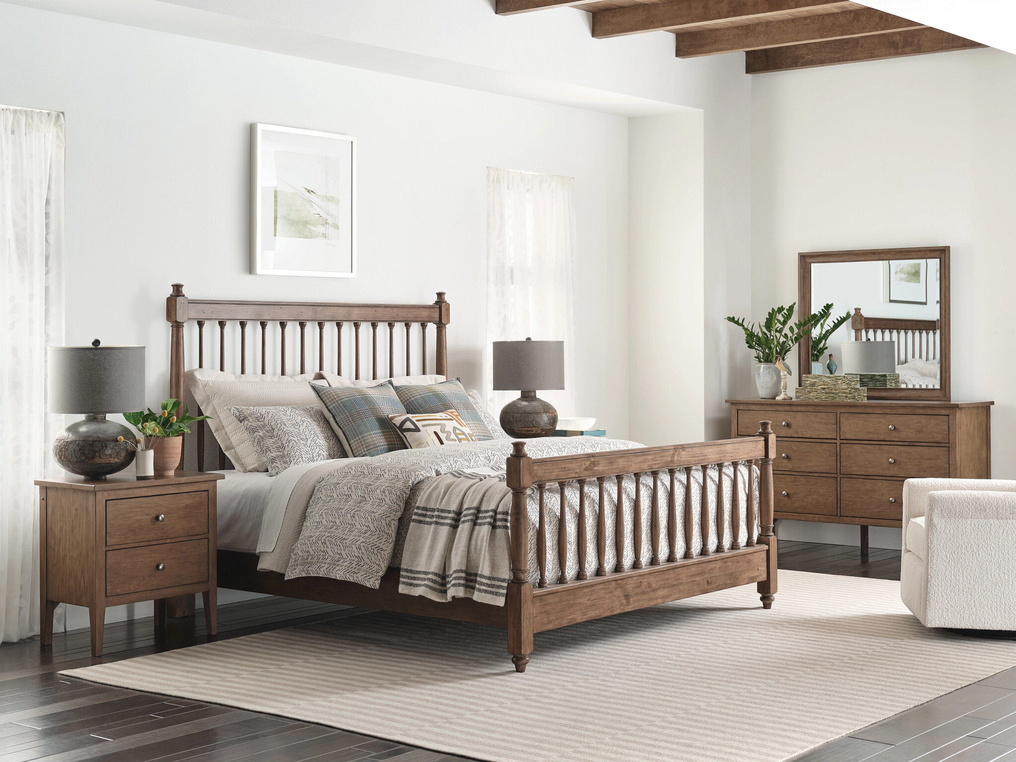 Arbor Glenwood Wood 2-Drawer Nightstand