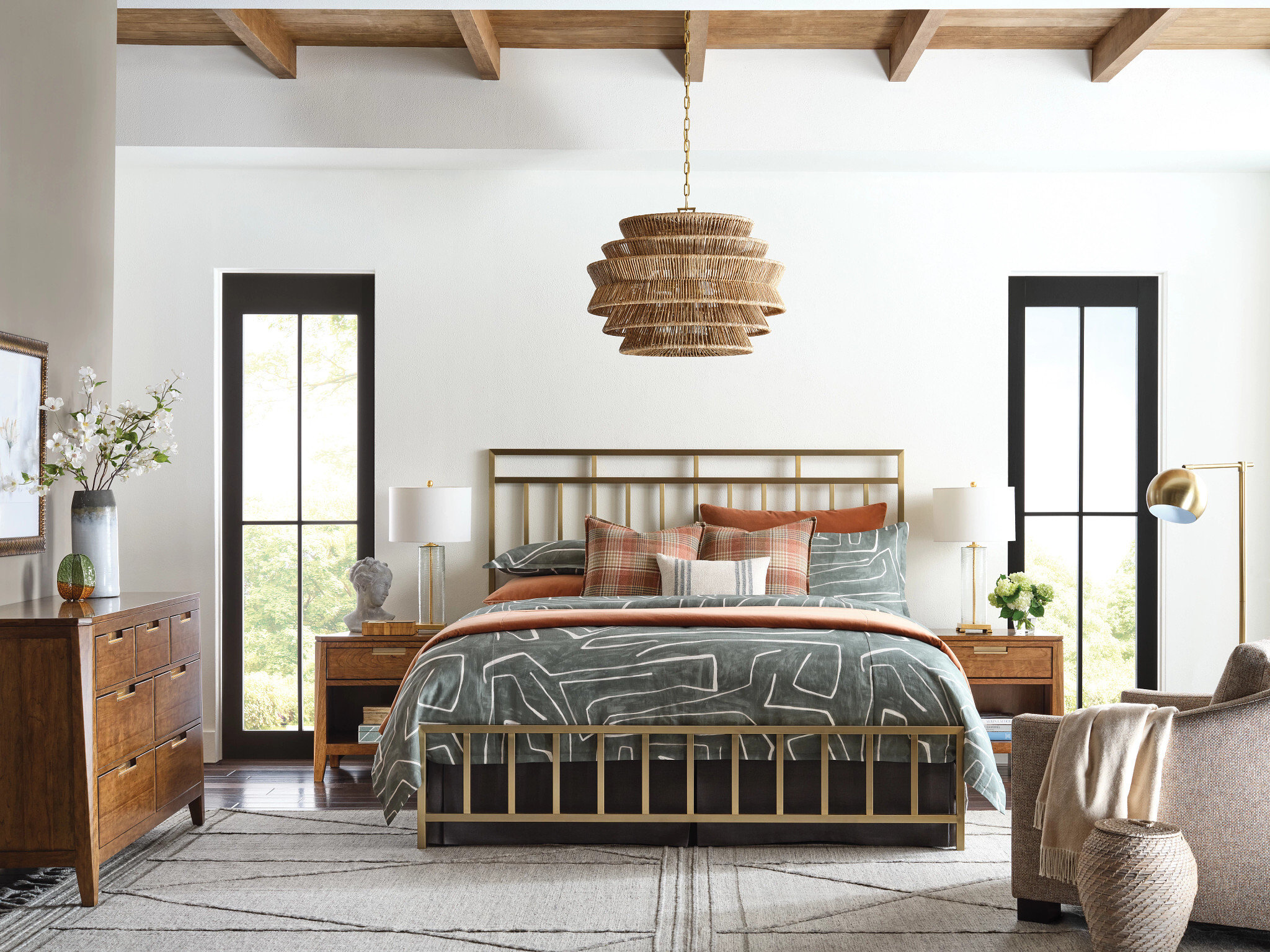 Aspire Metal Panel Bed