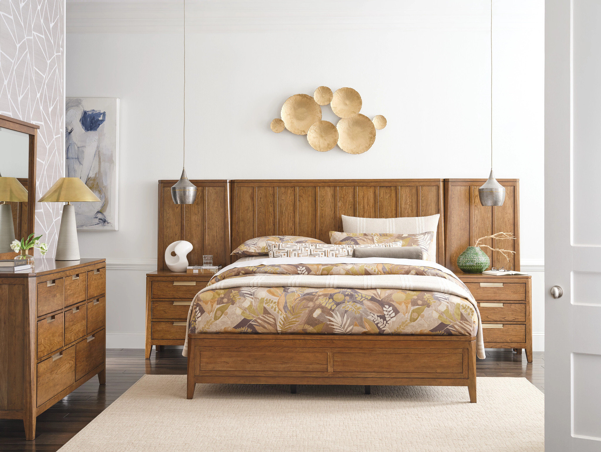 Aspire Lineage Wood California King Size Panel Bed