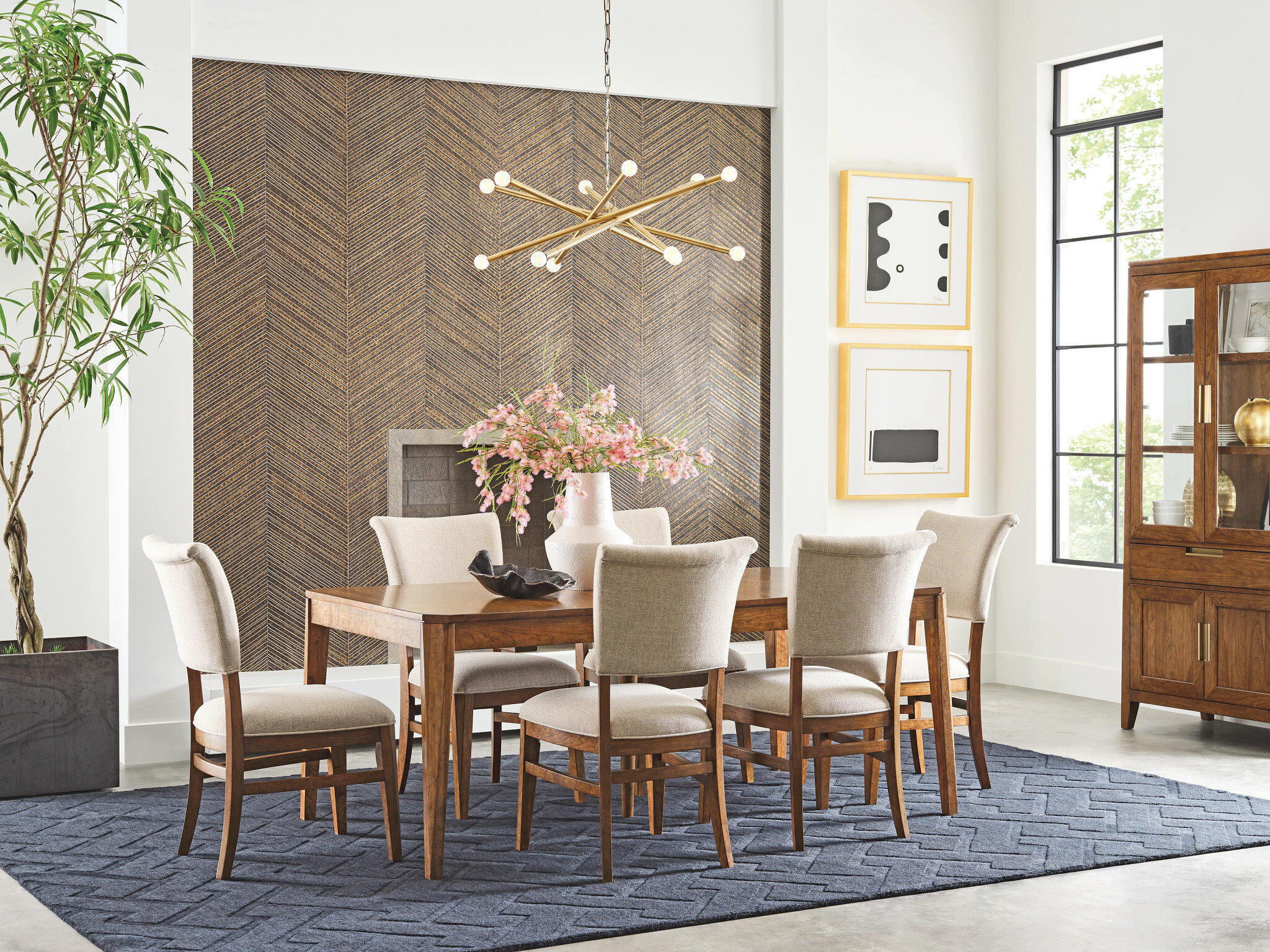 Aspire Edge Rectangular Wood Extendable Dining Table