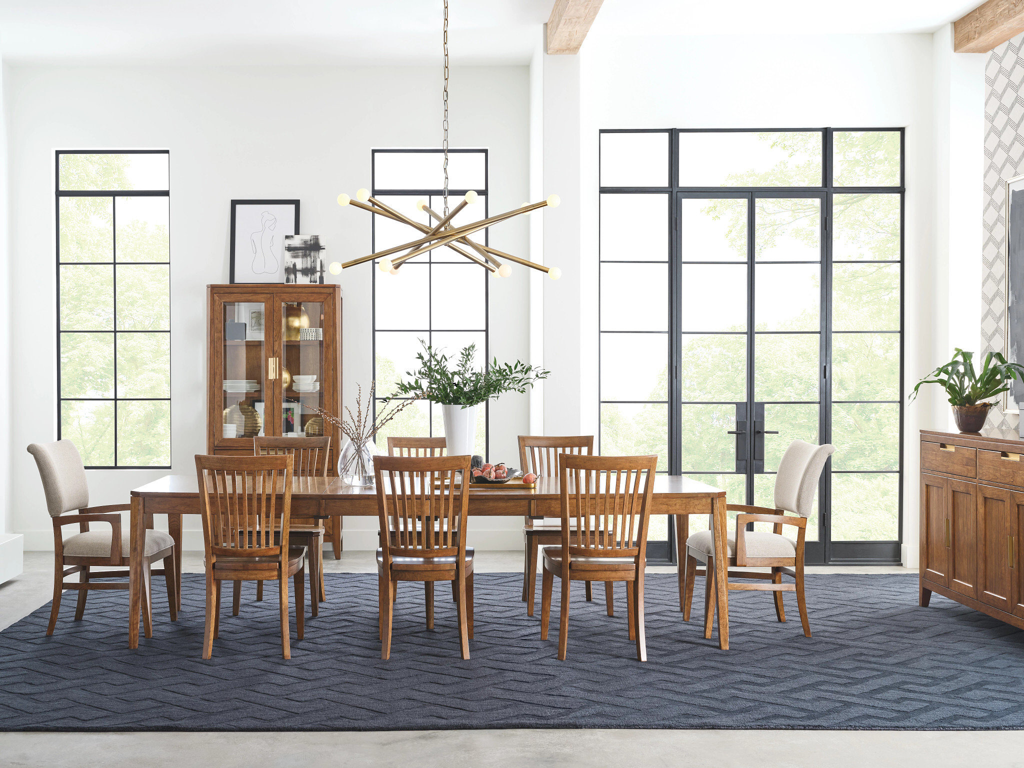 Aspire Edge Rectangular Wood Extendable Dining Table