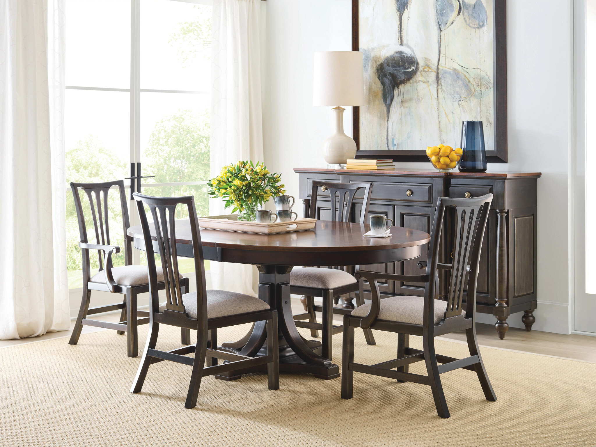 Bridgetown Bromefield Round Wood Dining Room Set