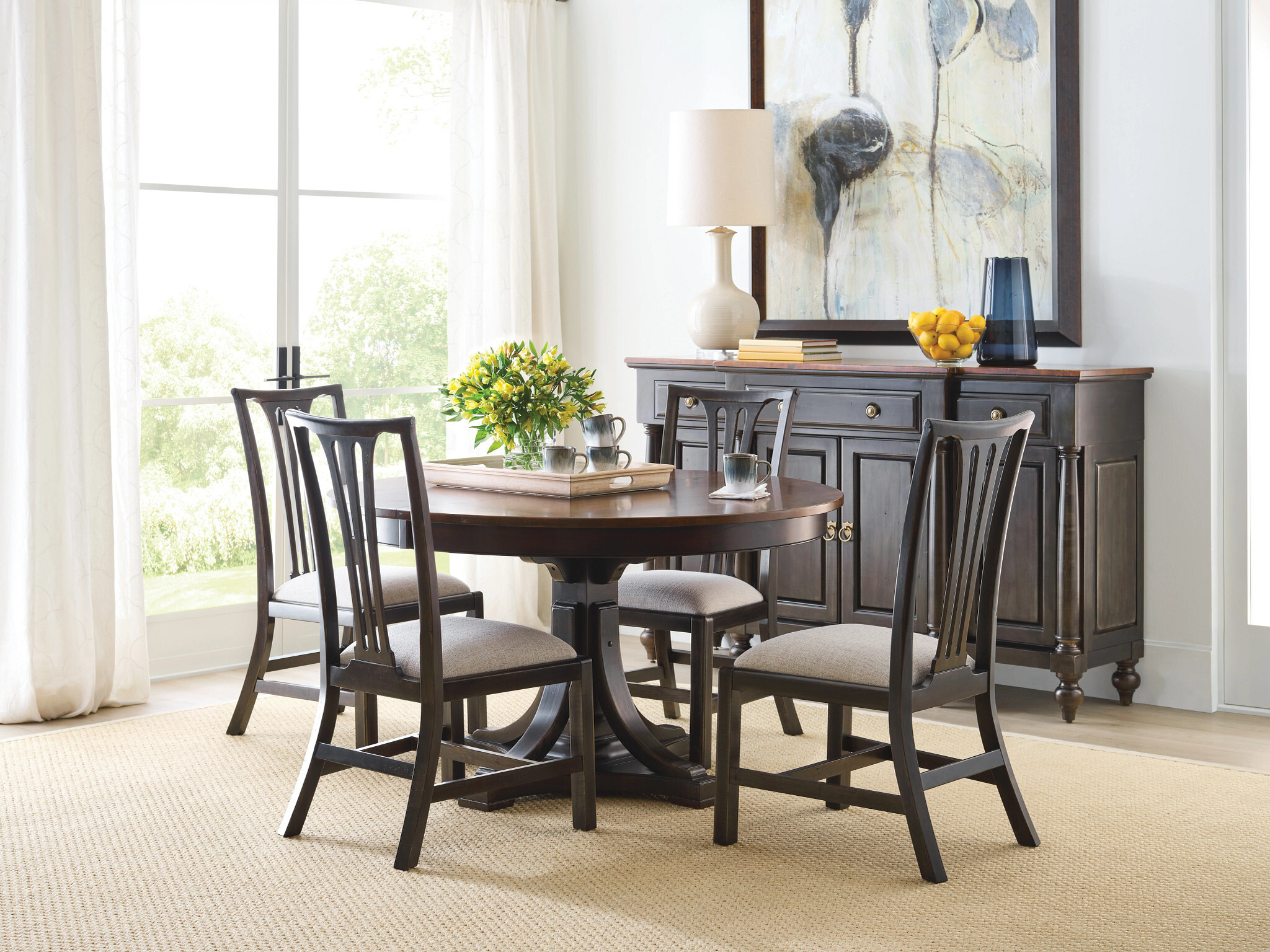 Bridgetown Bromefield Round Wood Dining Room Set