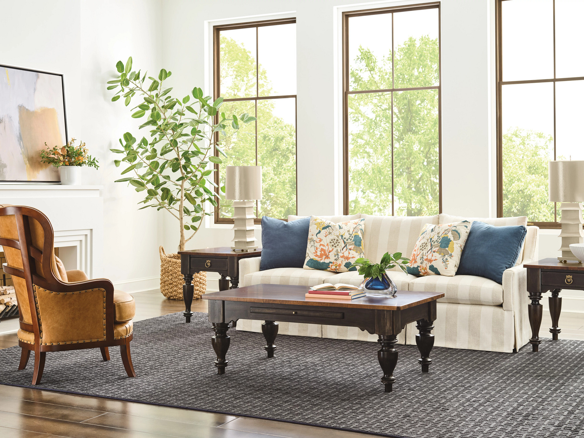 Bridgetown Kitridge Rectangular Wood Coffee Table Set