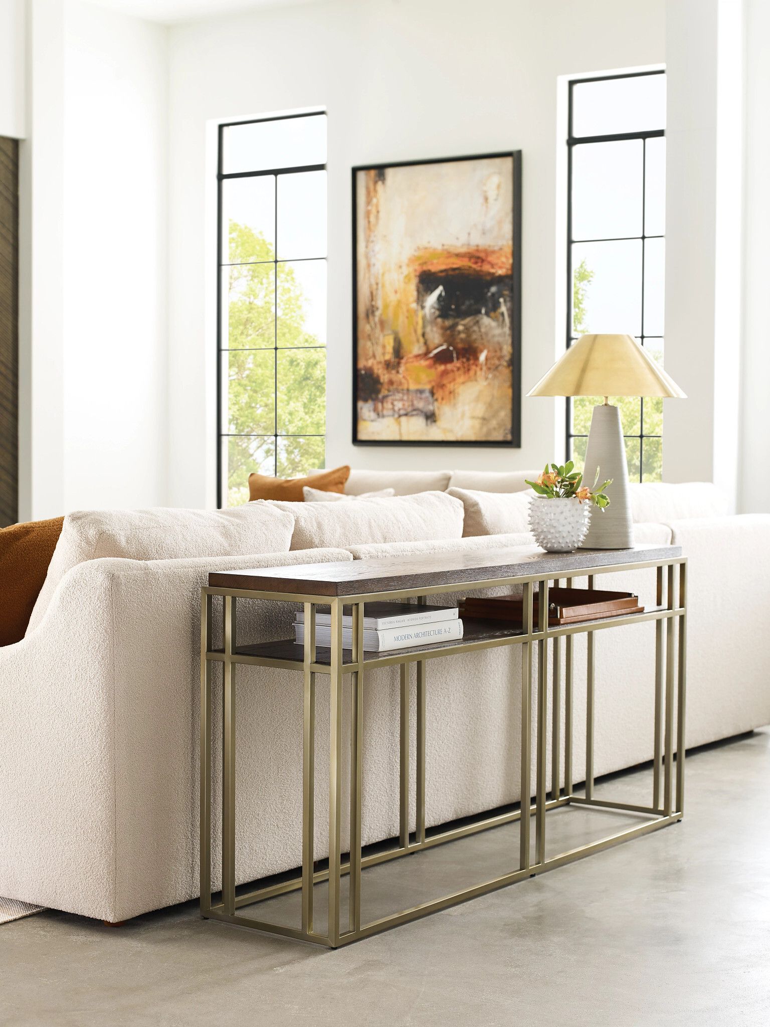 Brighton Acquisitions Rectangular Wood/Metal Sofa Table