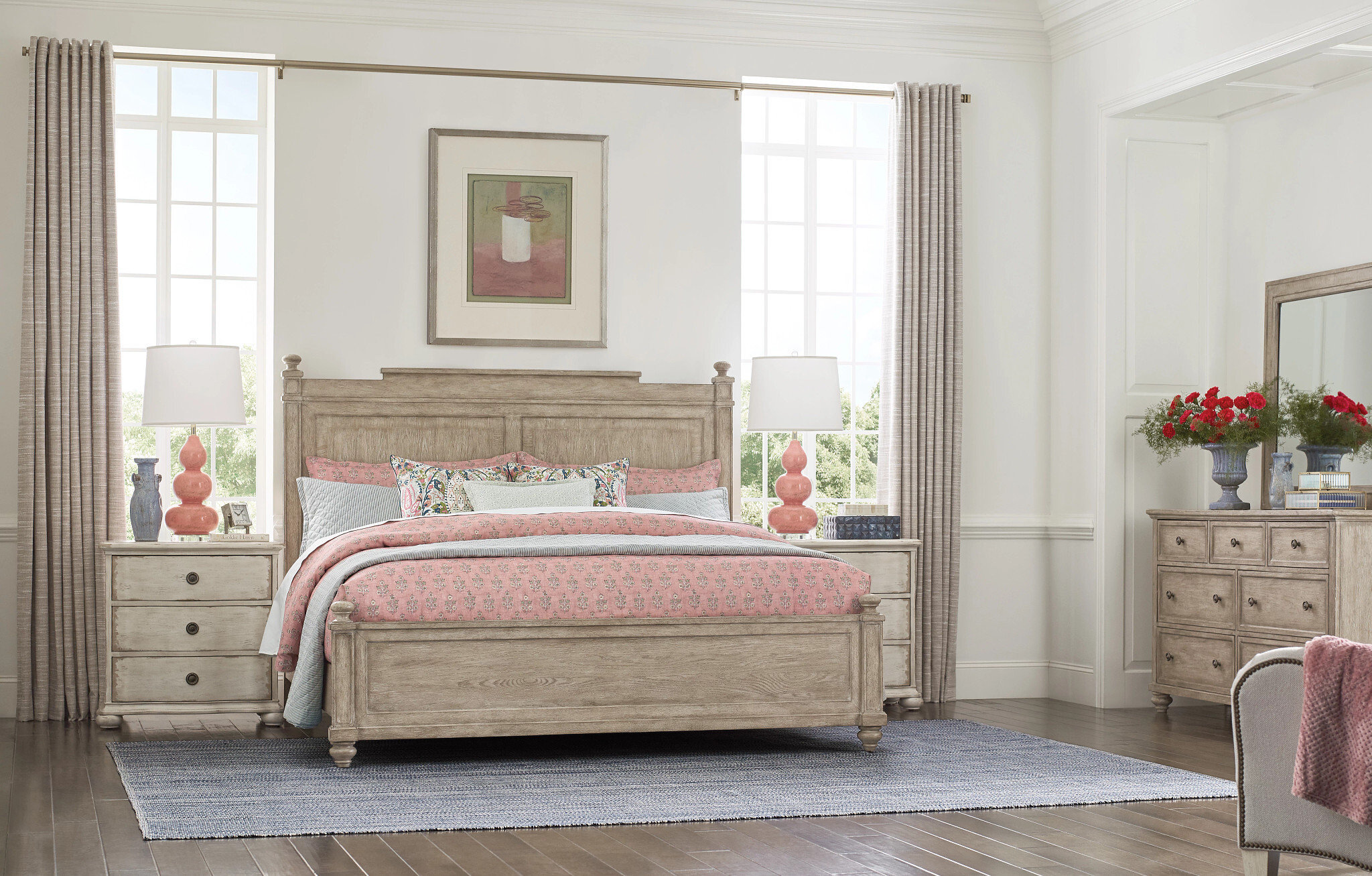 Cambric Miriam Wood Dresser w/7 Drawers