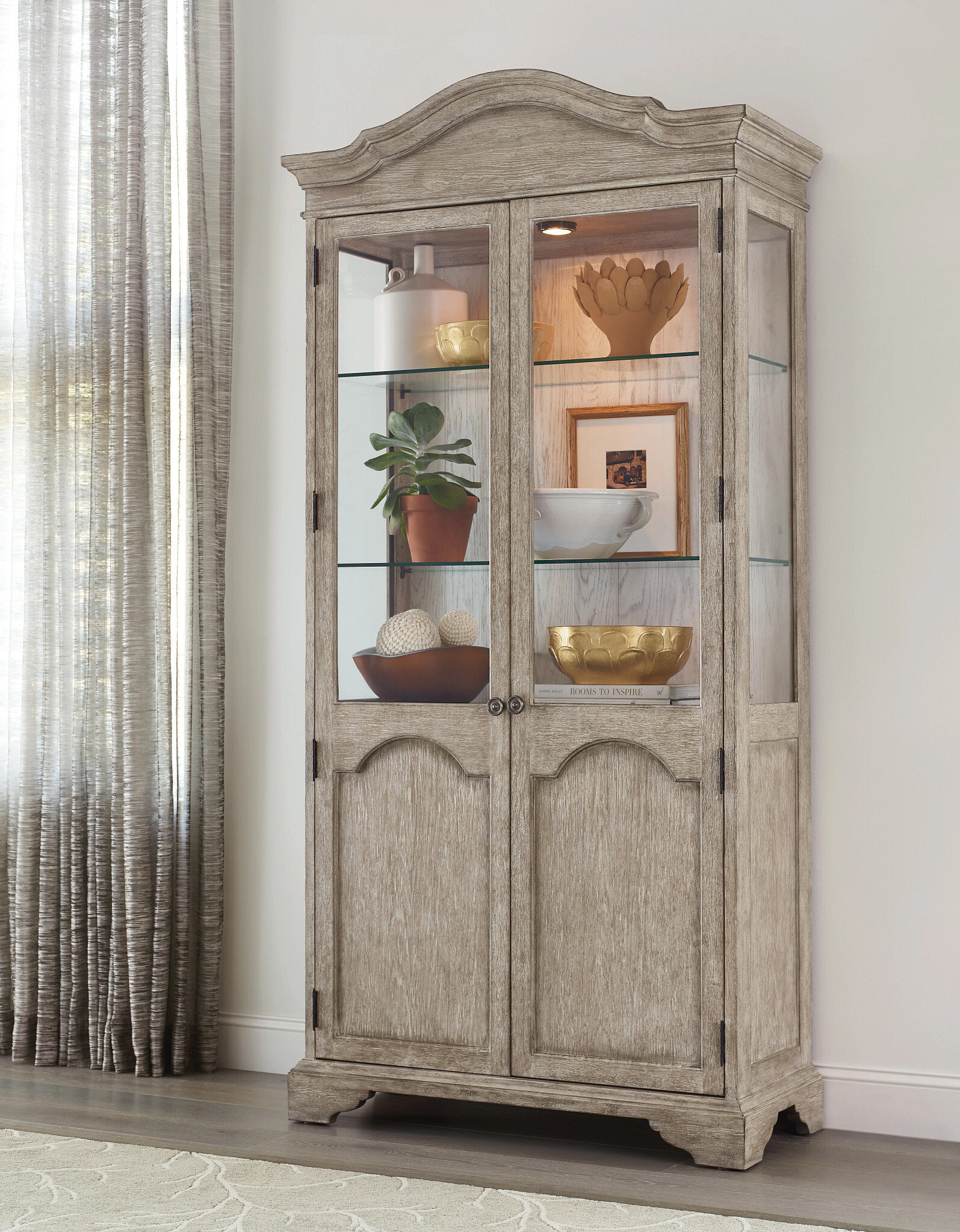 Cambric Glass/Wood Display Cabinet