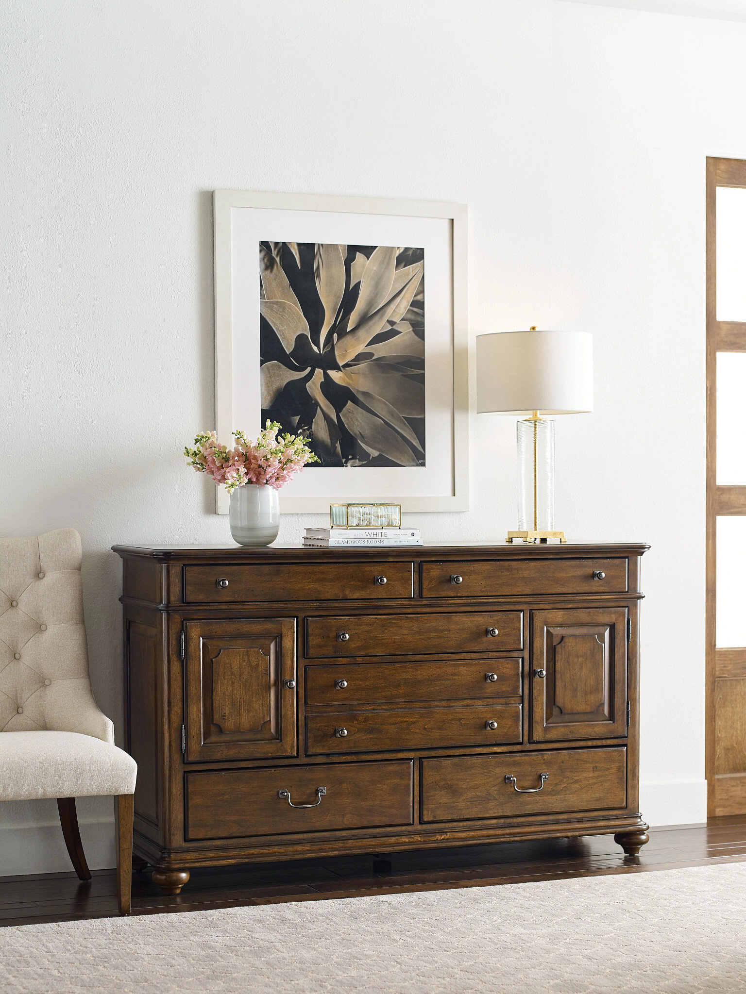 Commonwealth Witham Wood Dresser w/2 Doors & 7 Drawers