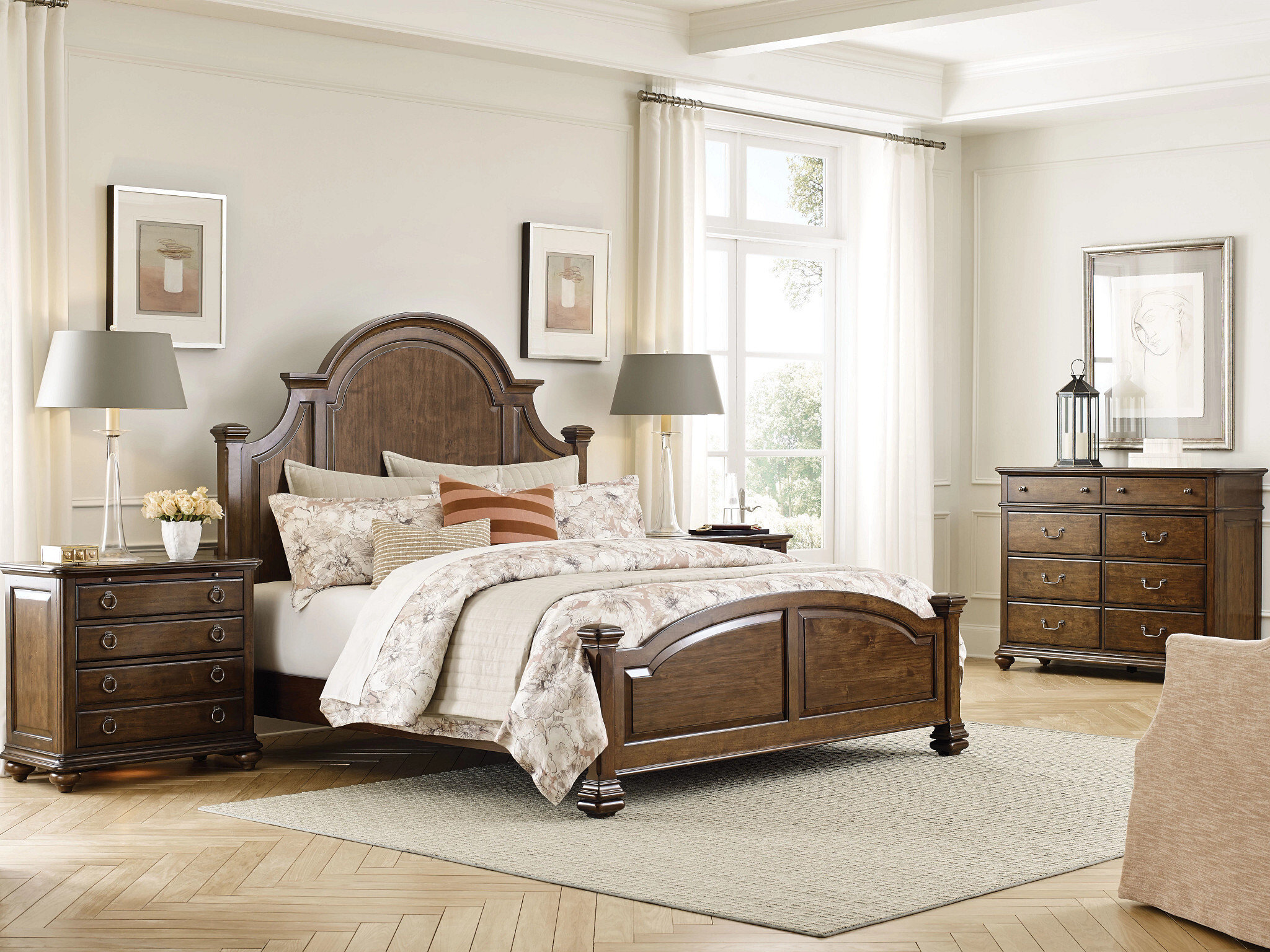 Commonwealth Allenby Wood Panel Bed