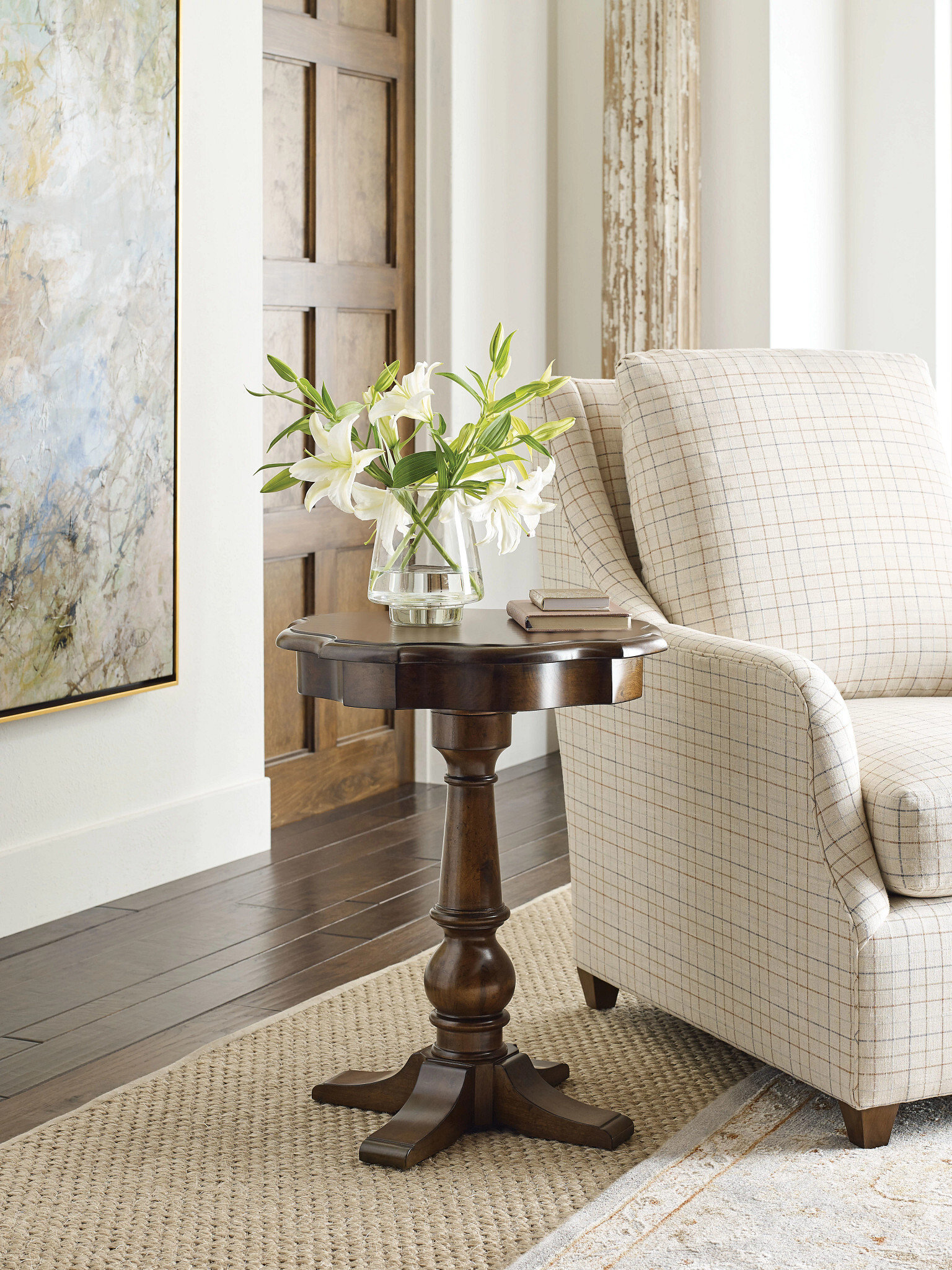 Commonwealth Byron Round Wood End Table