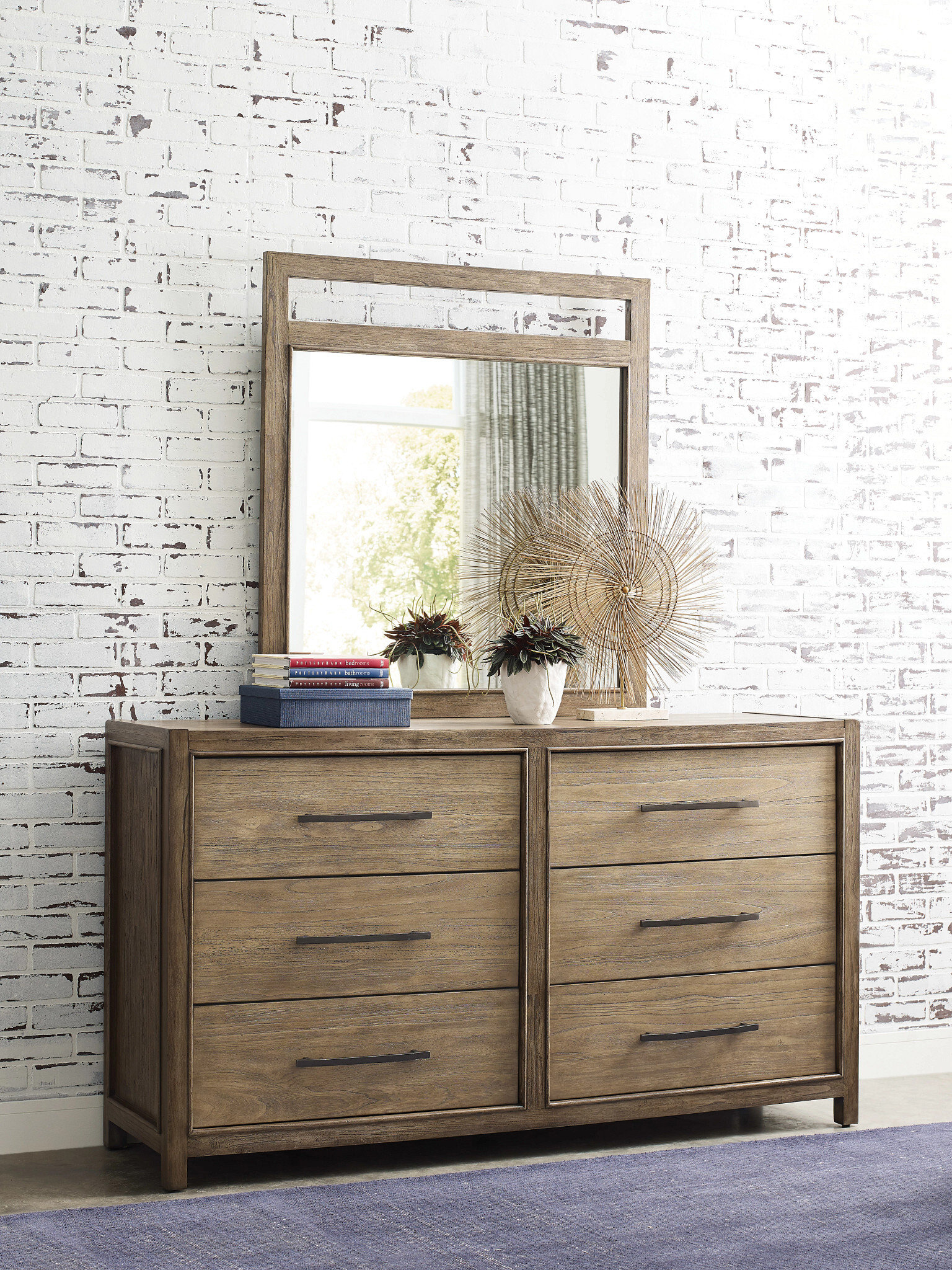 Debut Terra Rectangular Glass/Wood Mirror