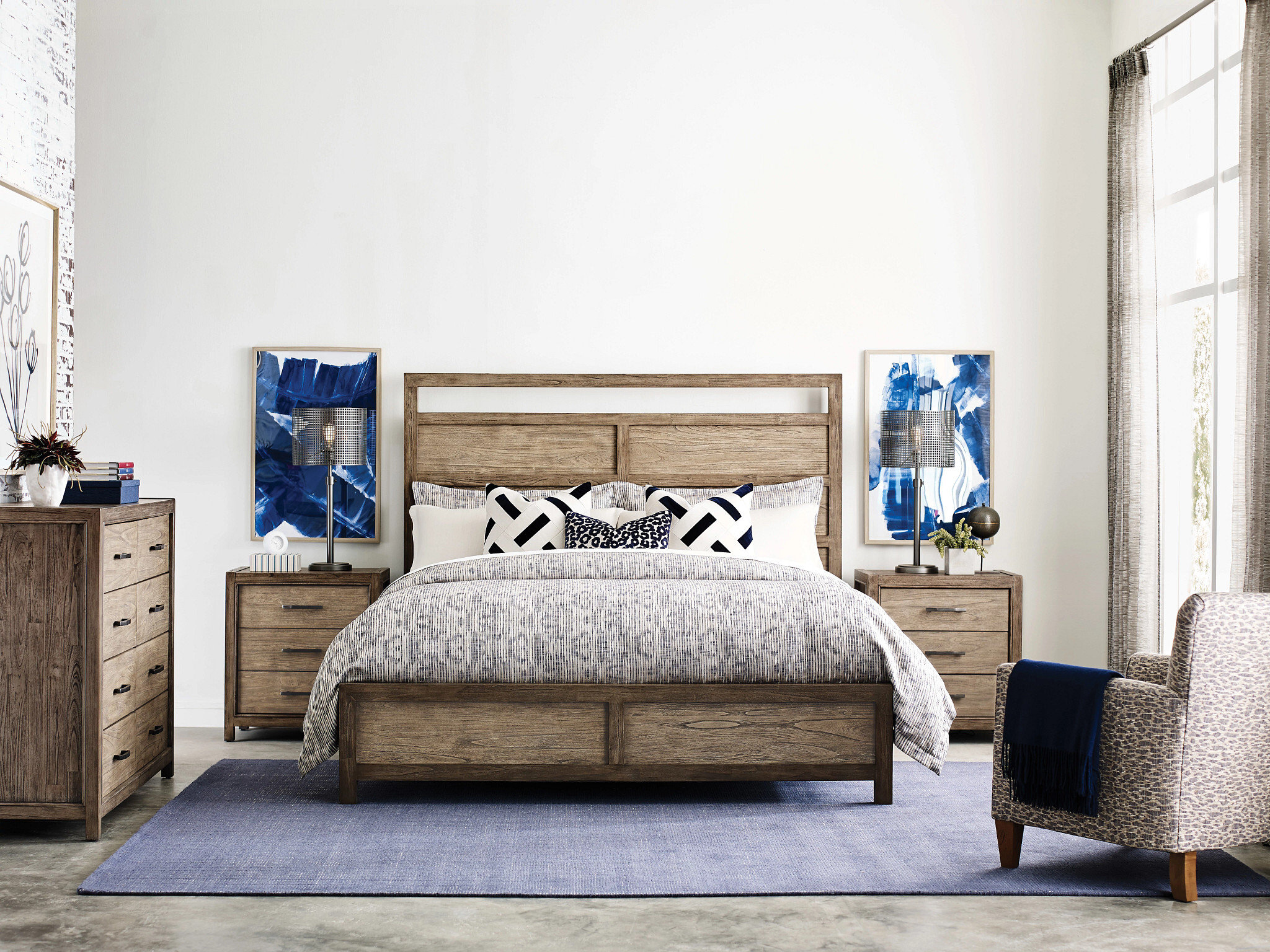 Debut Wyatt Wood Panel California King Size Bed