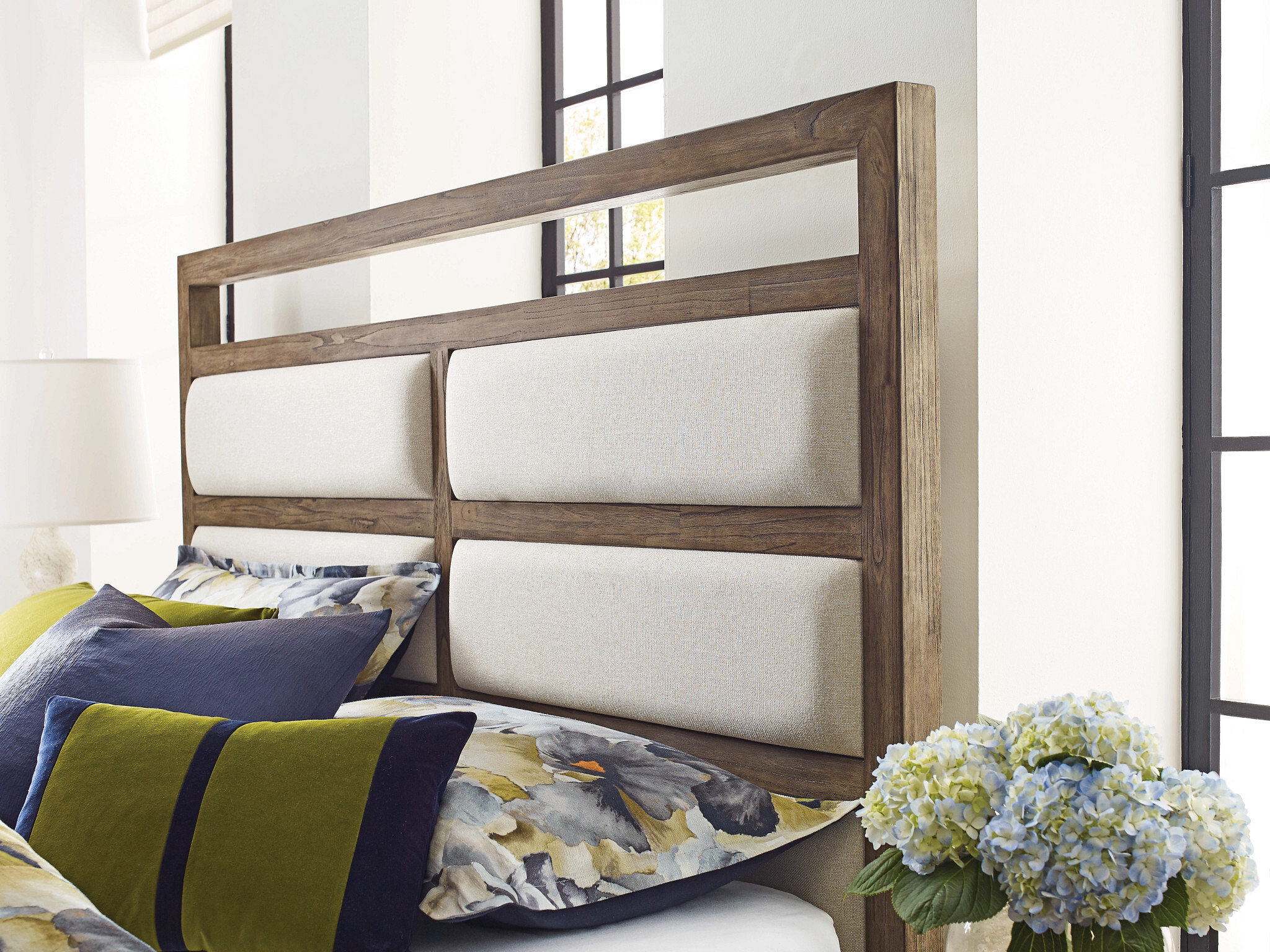 Debut Wyatt Wood/Fabric Upholstered California King Size Bed