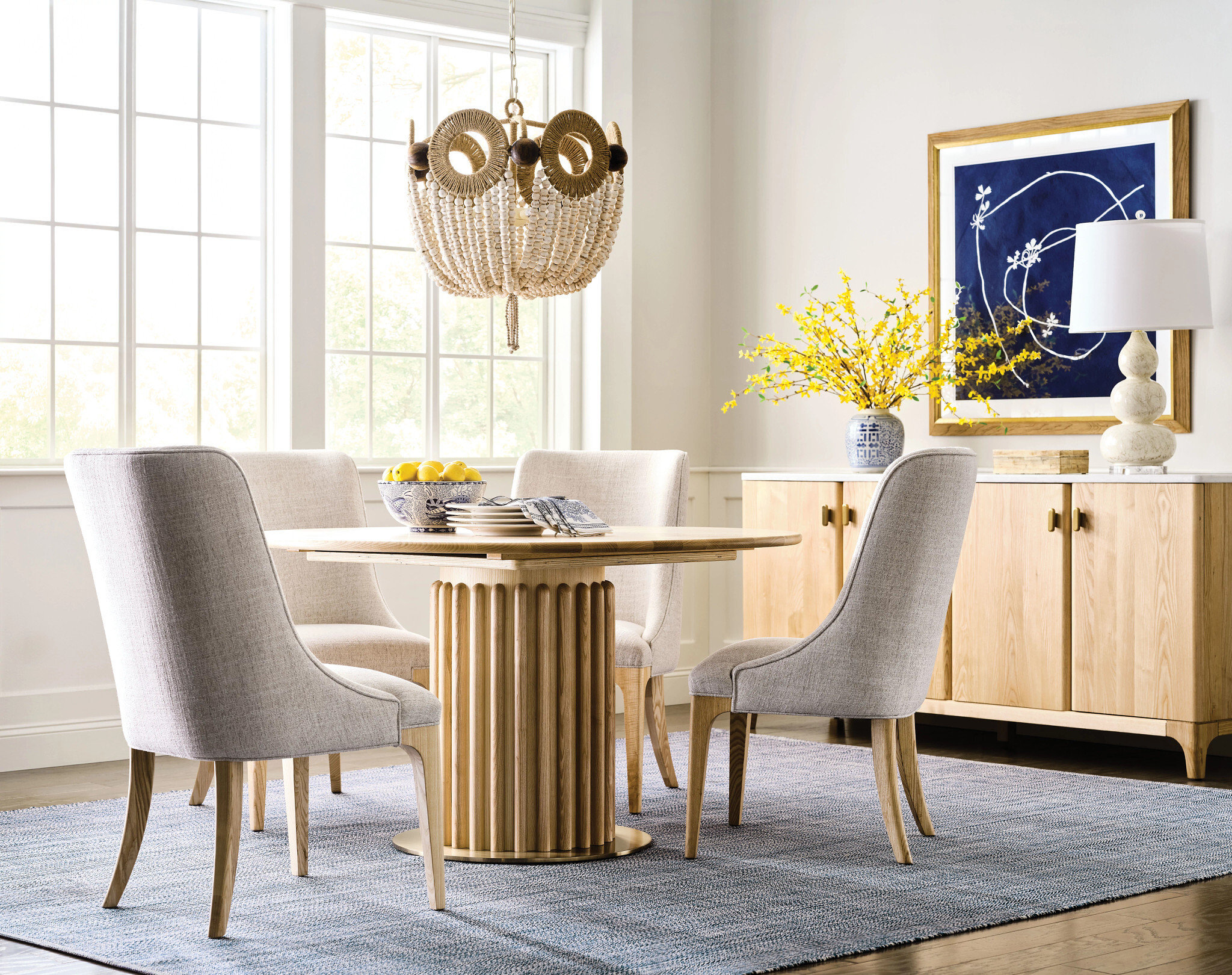 Essence Highland Round Wood Dining Table