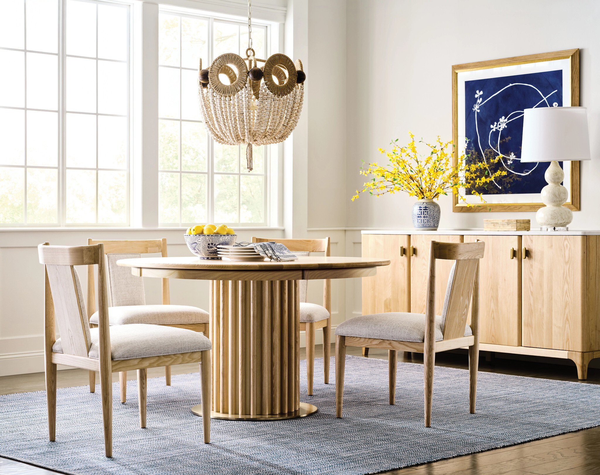 Essence Highland Round Wood Dining Table
