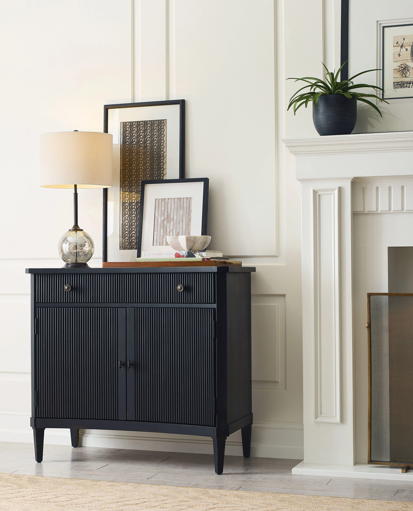 Hidden Treasures Merriam Wood Accent 2-Door Chest w/Drawer