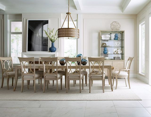 Lenox Terrace Wood/Metal Extendable Dining Room Set