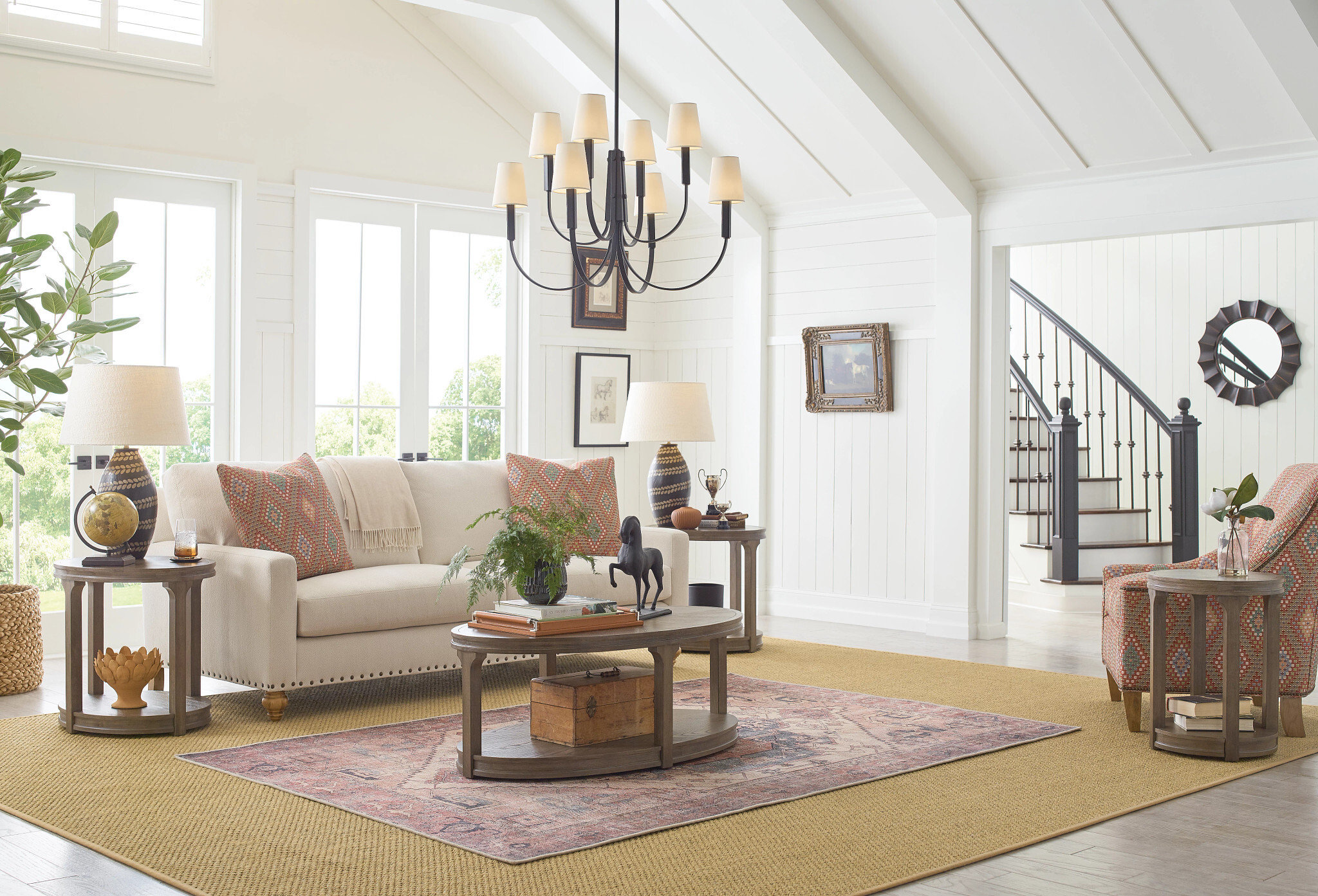 Hammary Marsham-Hamilton Oval Wood Living Room Coffee Table