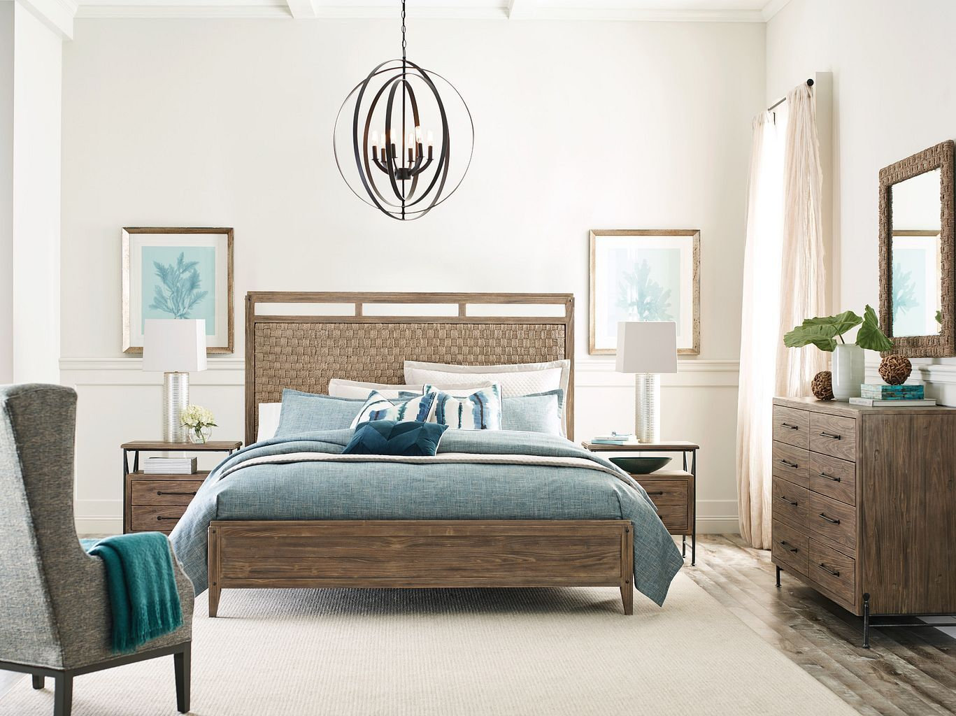 Modern Forge Linden Wood Panel Bed