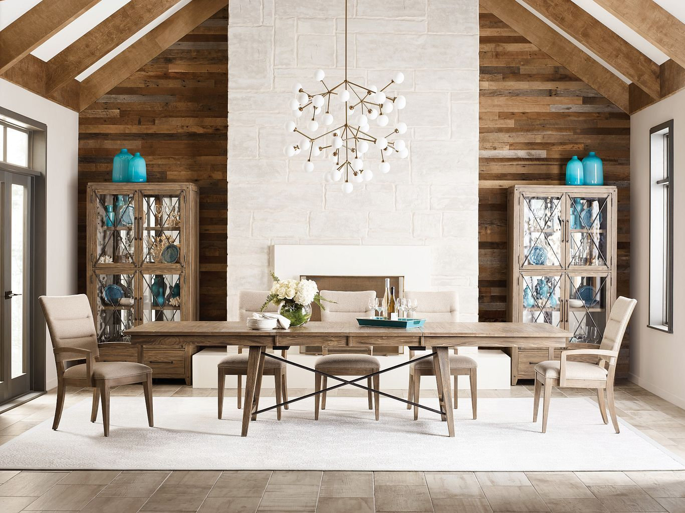 Modern Forge Laredo Rectangular Wood Extendable Dining Table