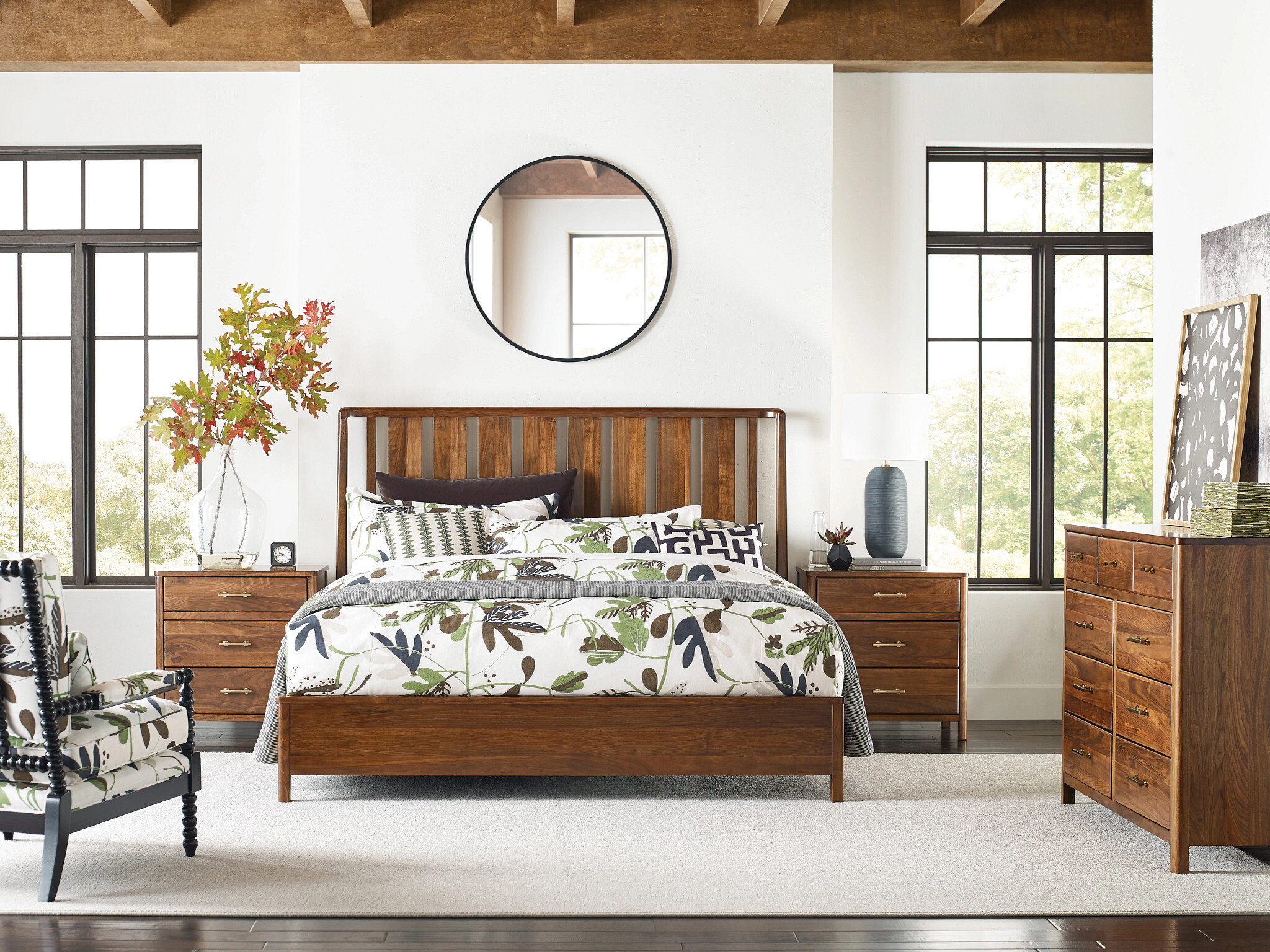 Monogram Ashburn Wood Slat Bed, King Size