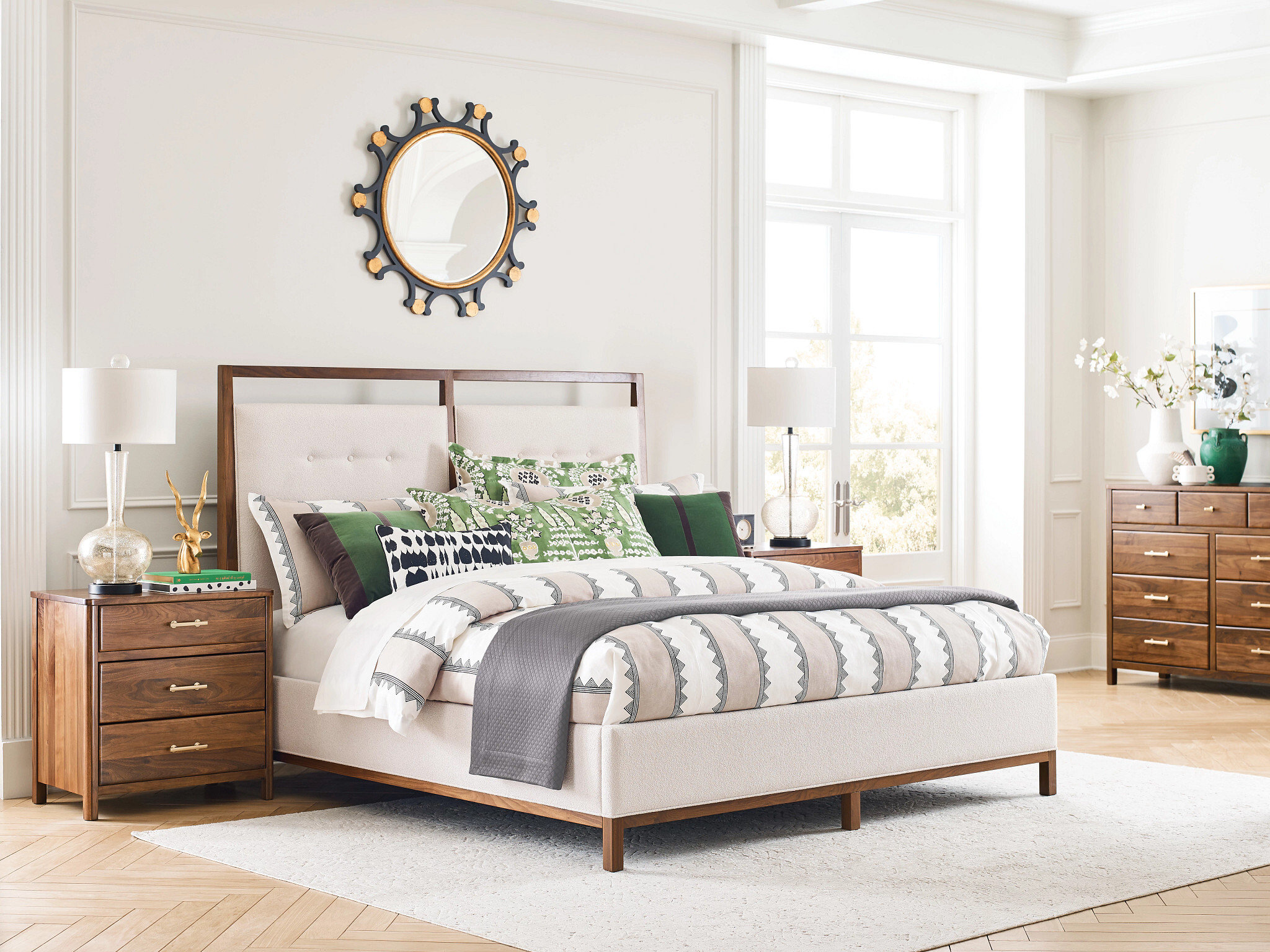 Monogram Flat Top Wood Dresser w/9 Drawers