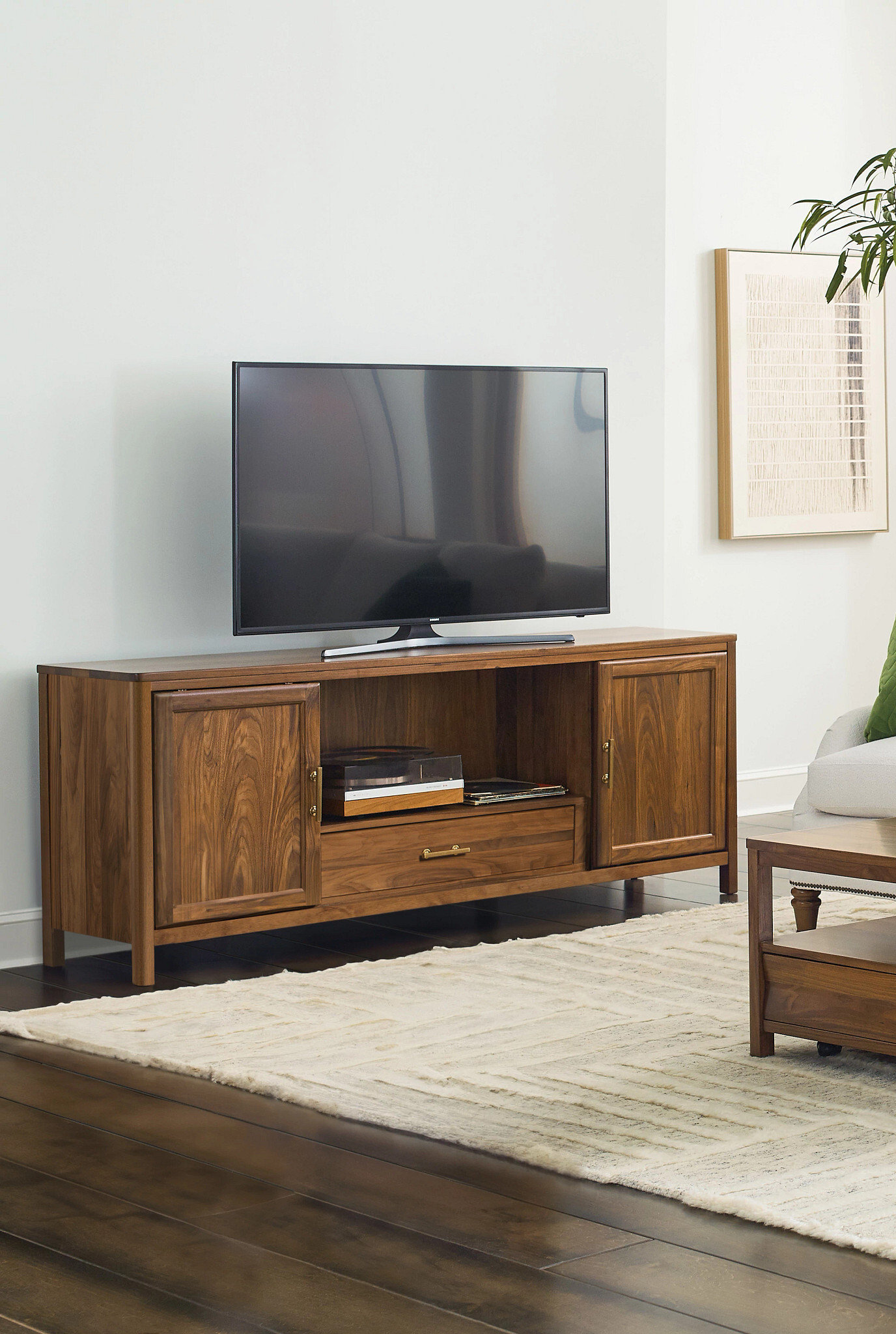 Monogram Virtue Wood Entertainment Console w/2 Doors & Drawer