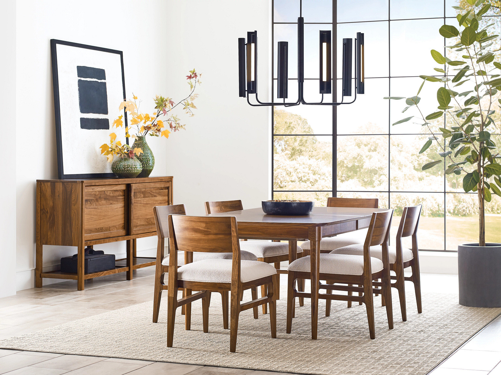 Monogram Hudson Rectangular Wood Extendable Dining Table