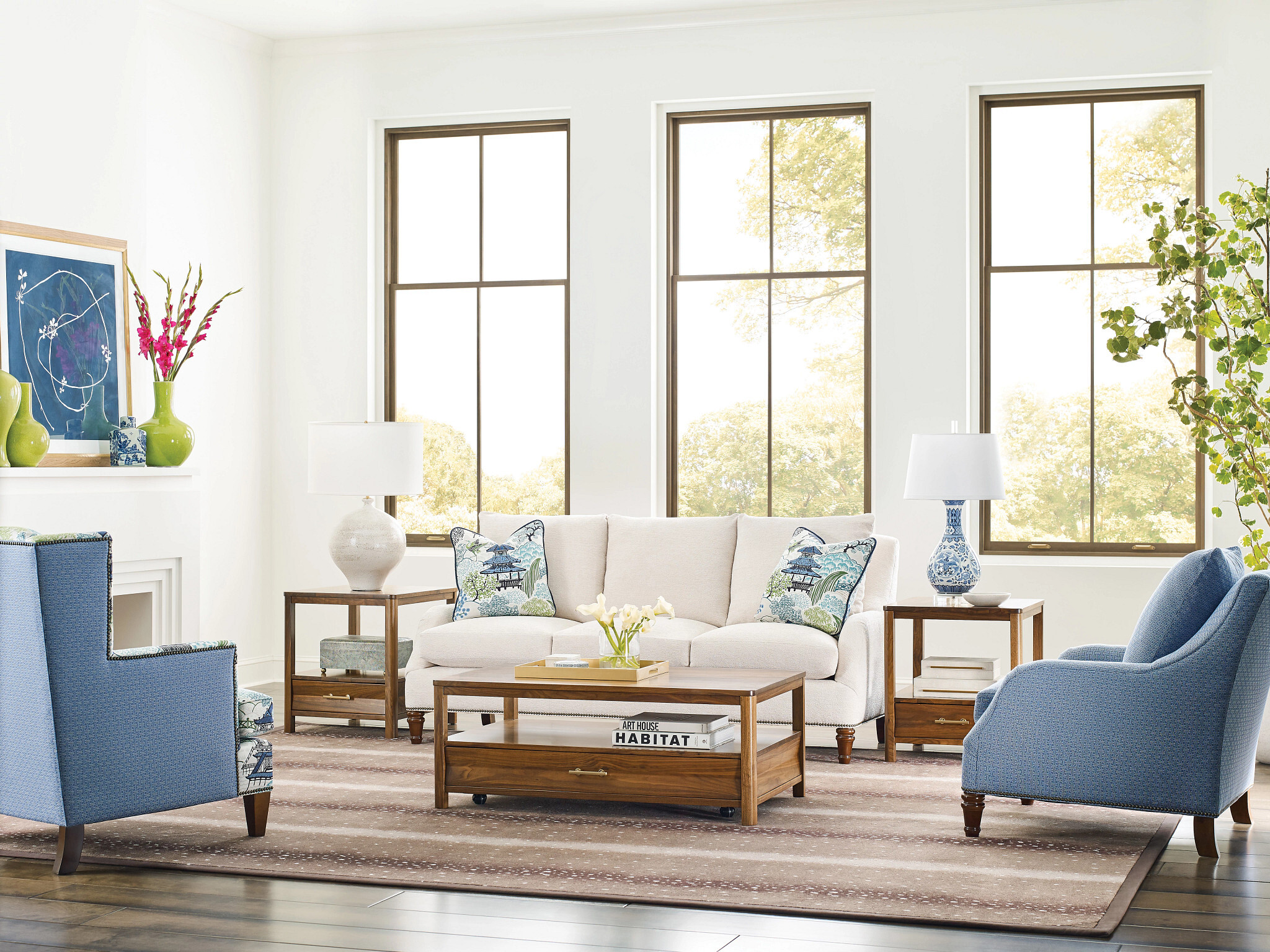 Monogram Parkway Rectangular Wood Coffee Table Set