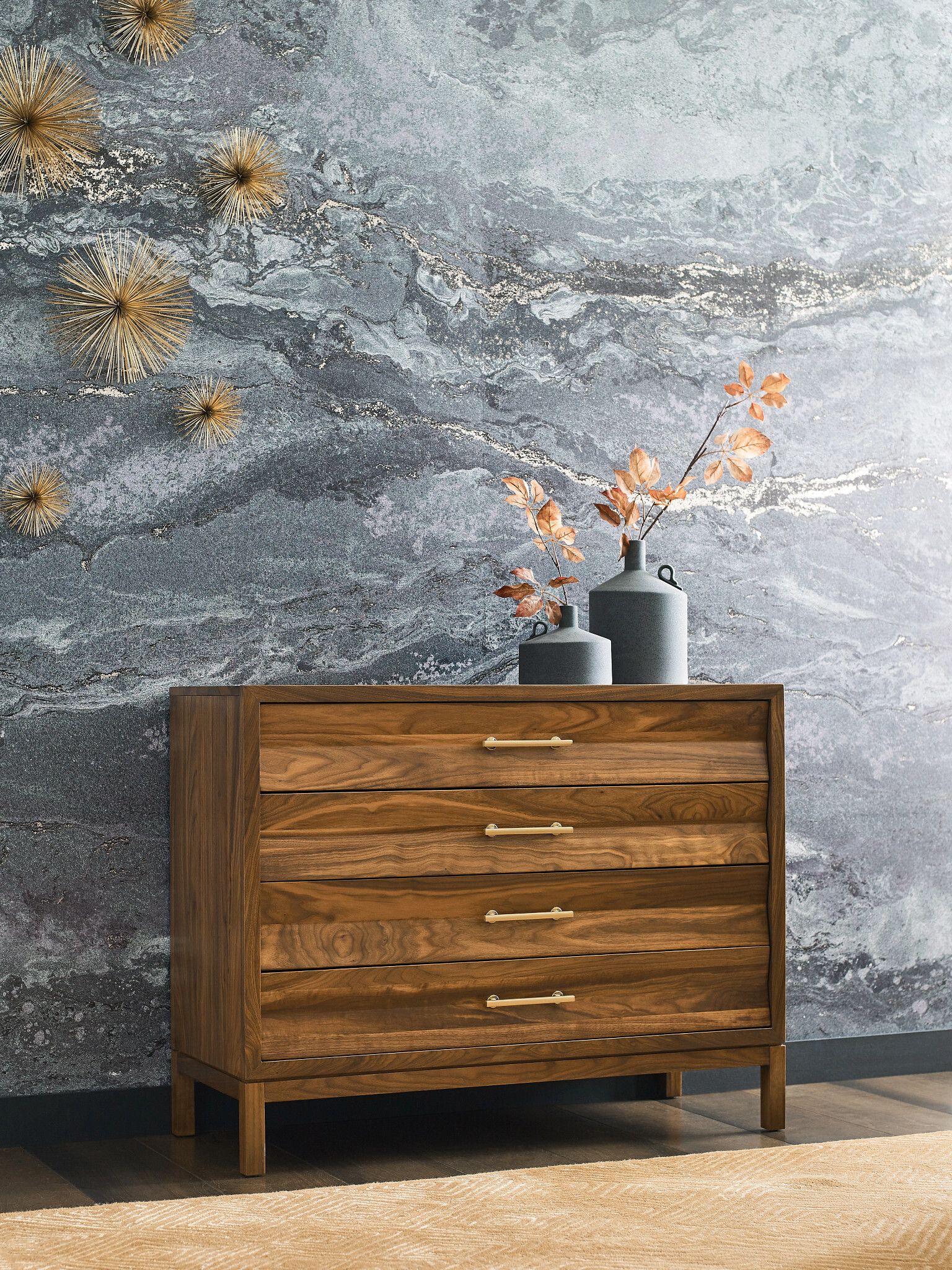 Monogram Backbay Wood Accent Chest w/4 Drawers
