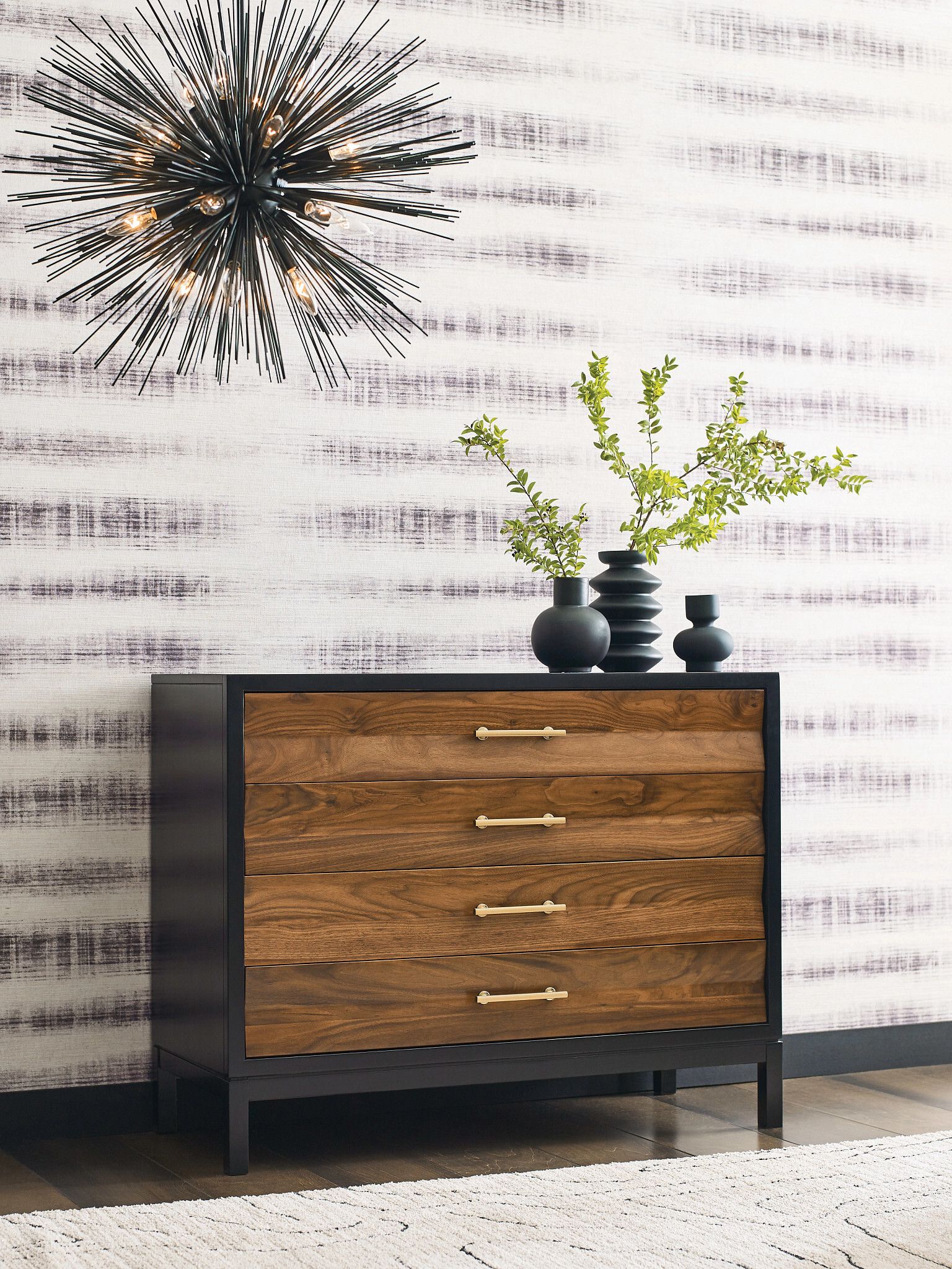 Monogram Backbay Wood Accent Chest w/4 Drawers