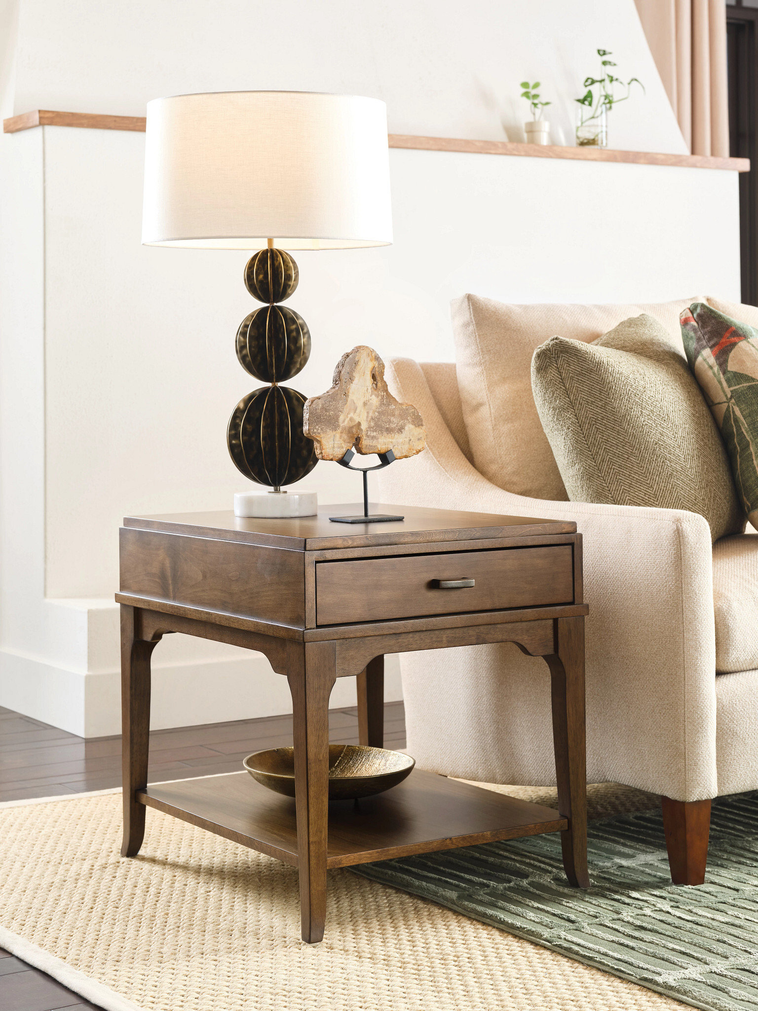 Nicolette-Hamilton Rectangular 1-Drawer End Table