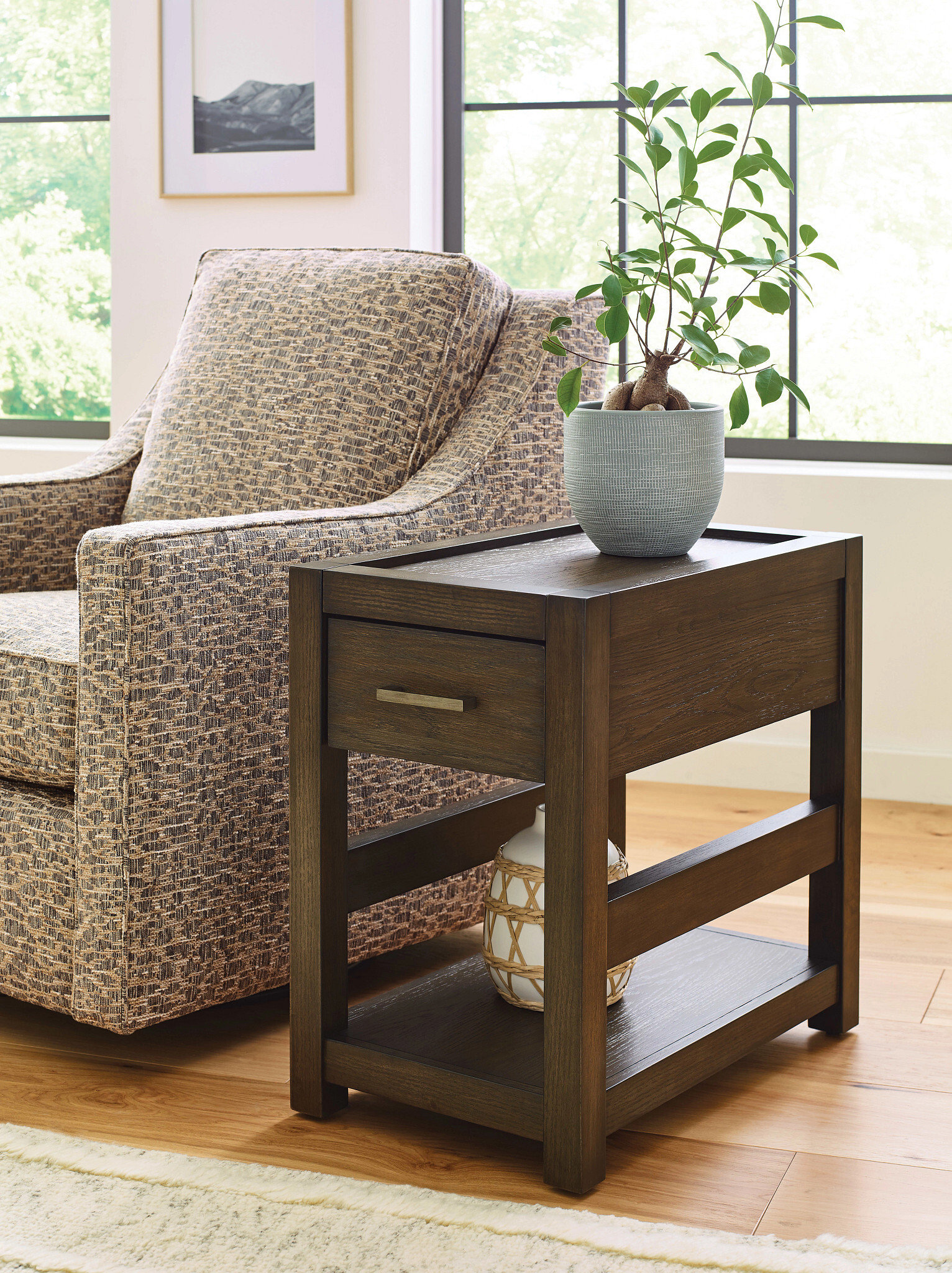 Nyles Drawer Chairside Table