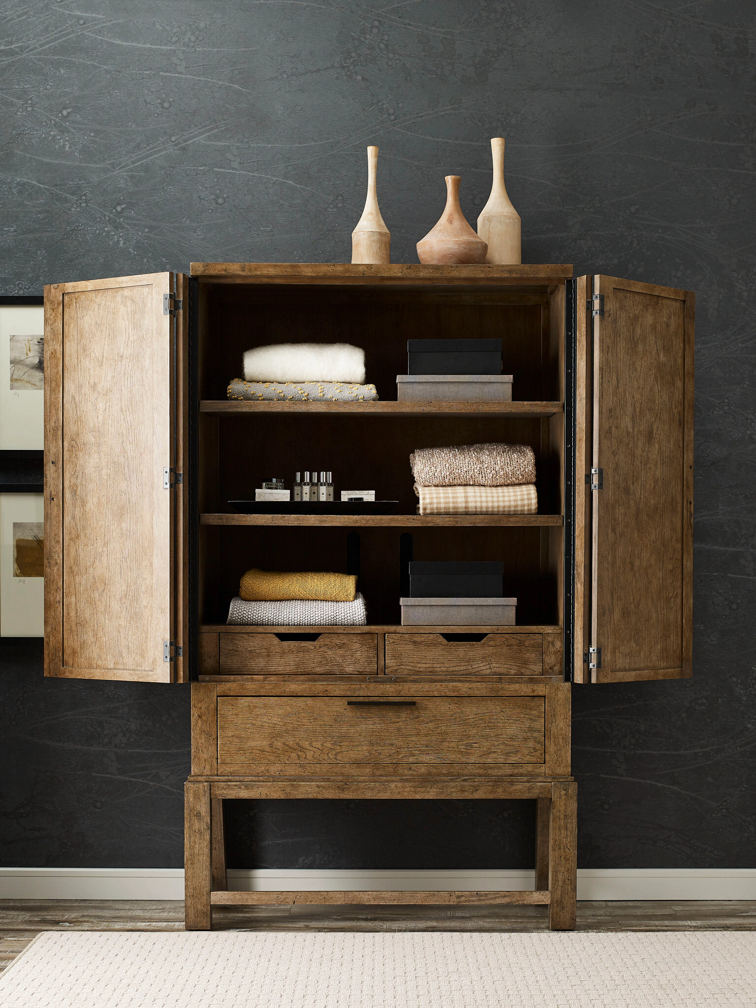 Skyline Brook Wood Armoire