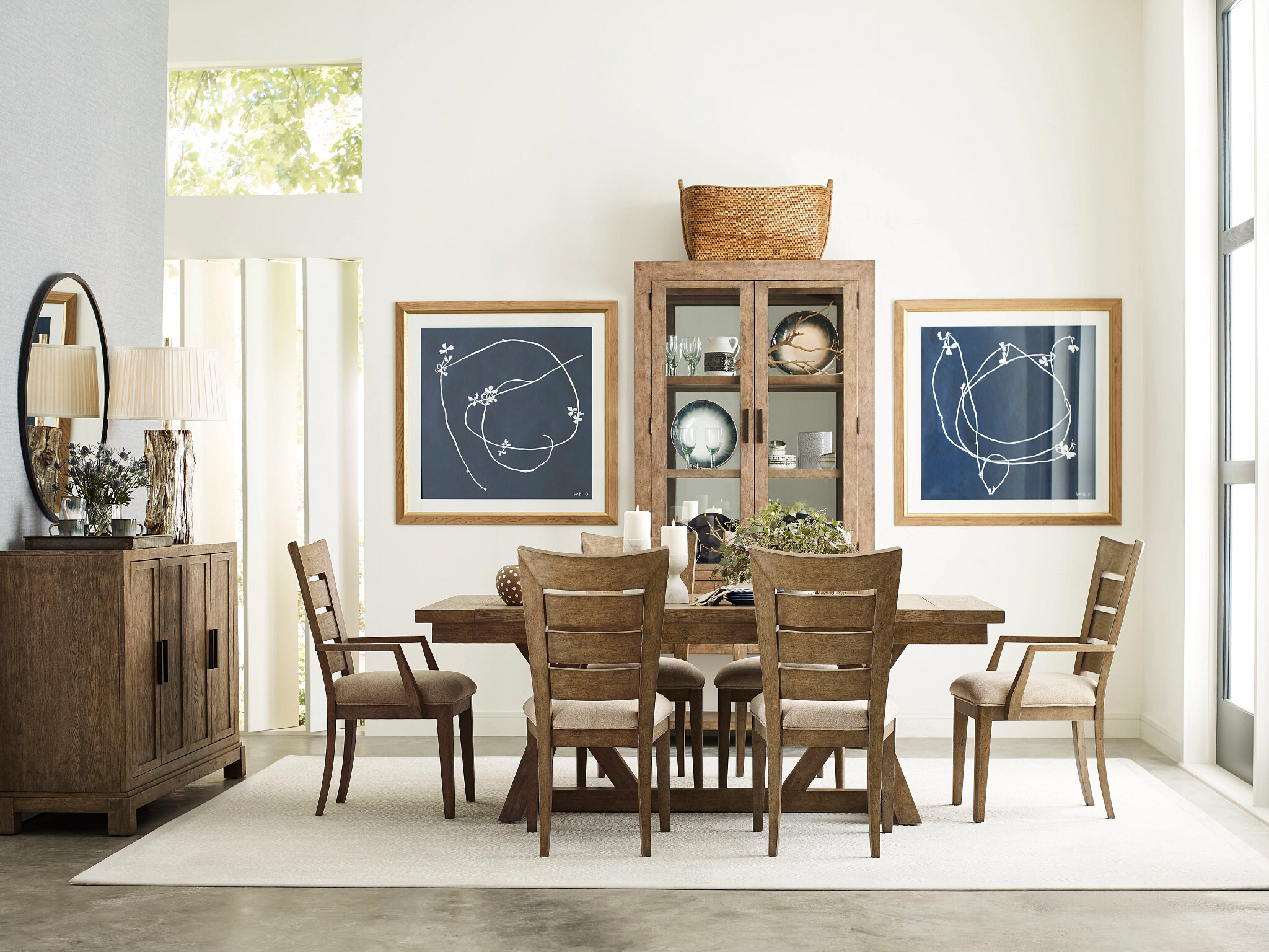 Skyline Lighthouse Rectangular Wood Extendable Dining Table