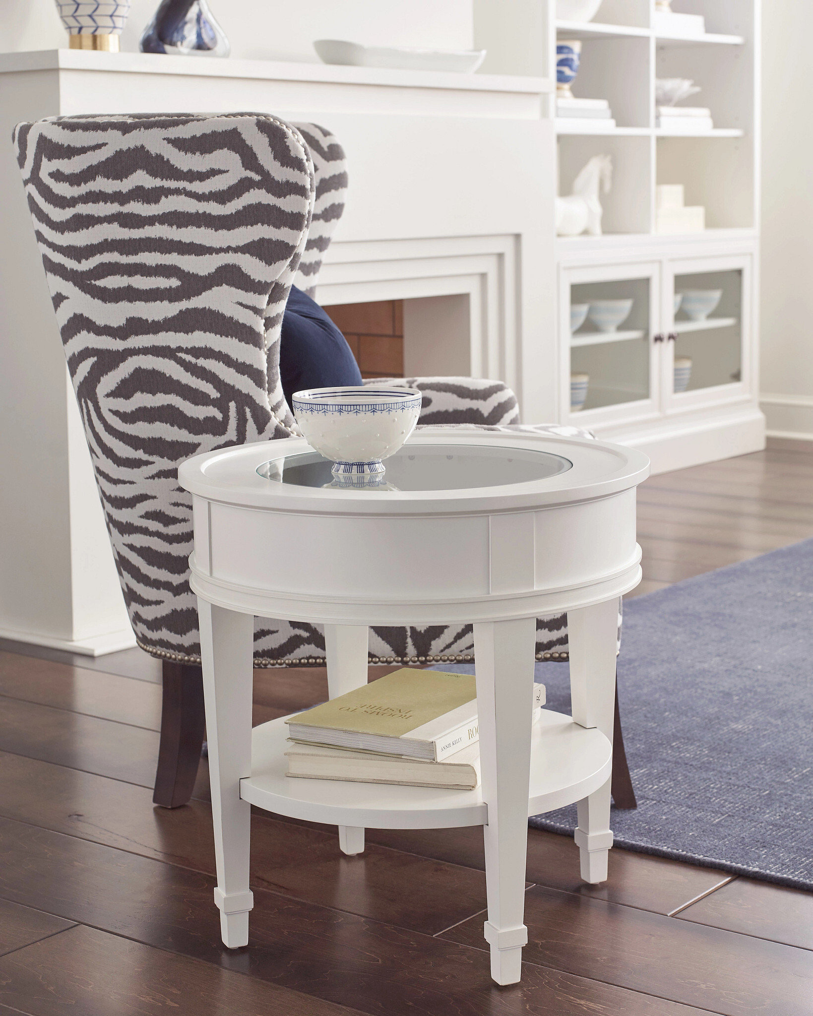 Transitional Round End Table