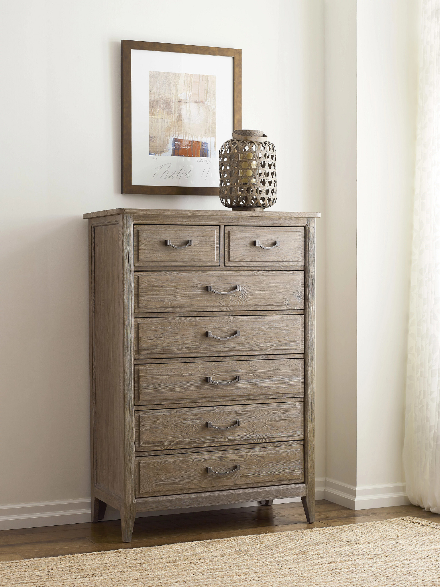 Urban Cottage Oakmont Wood/Fabric Upholstered Panel Bedroom Set