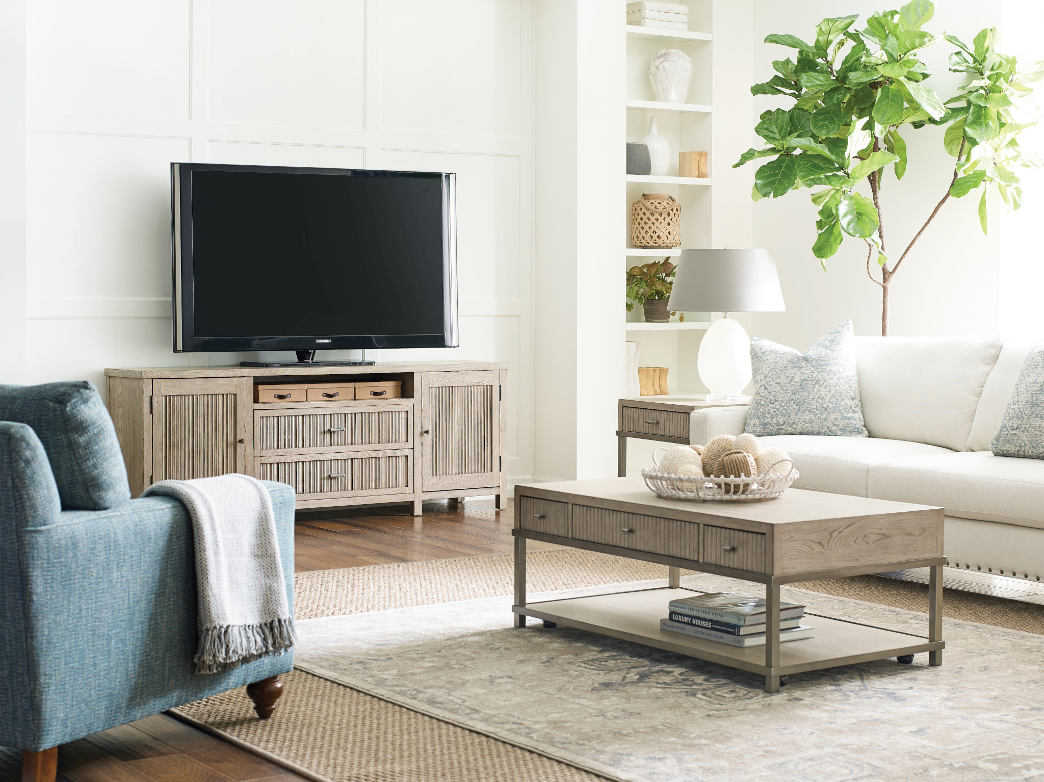 West Fork Bailey Rectangular Wood/Metal Coffee Table w/3 Drawers